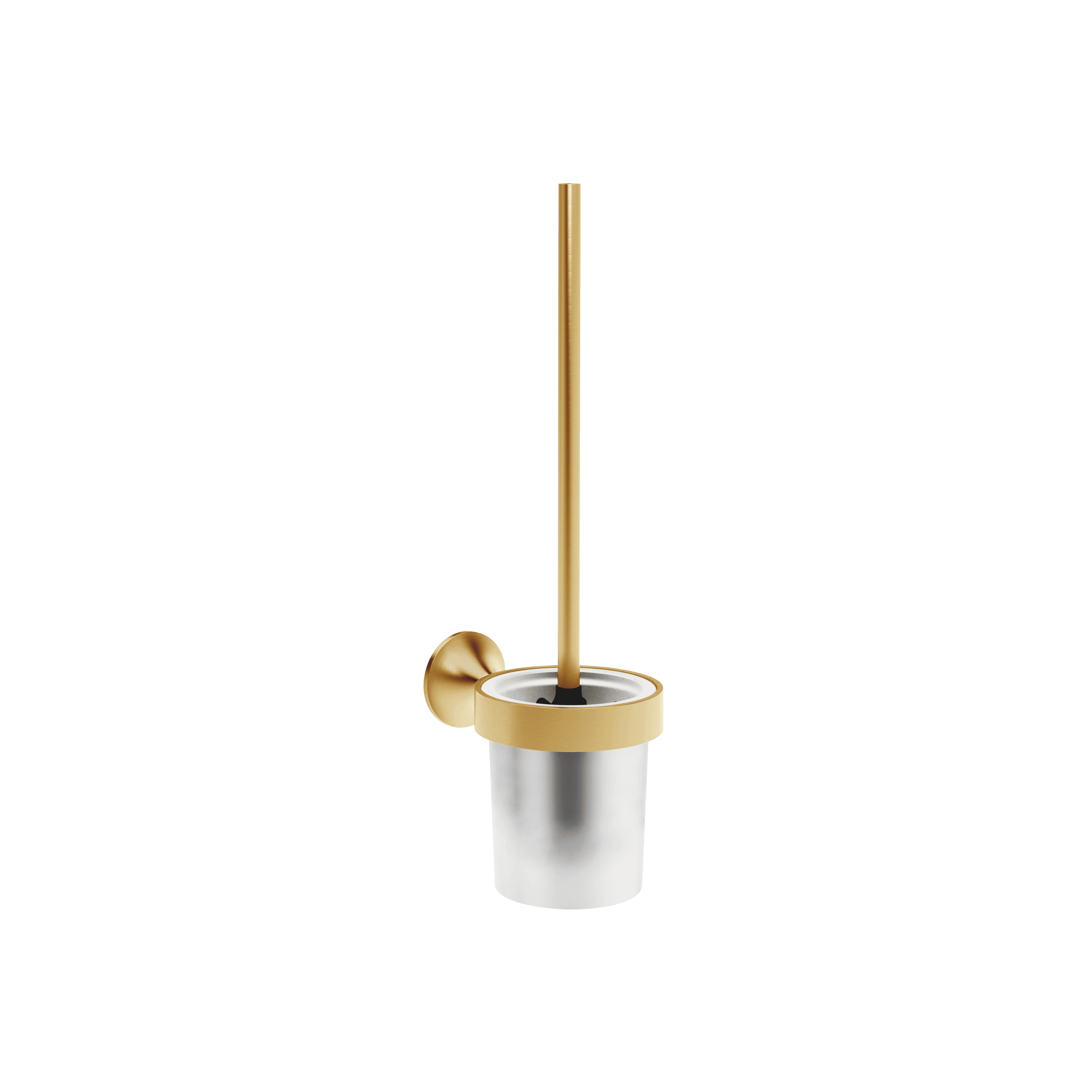 VAIA Toilet brush set wall model in Brushed Durabrass (23kt Gold)