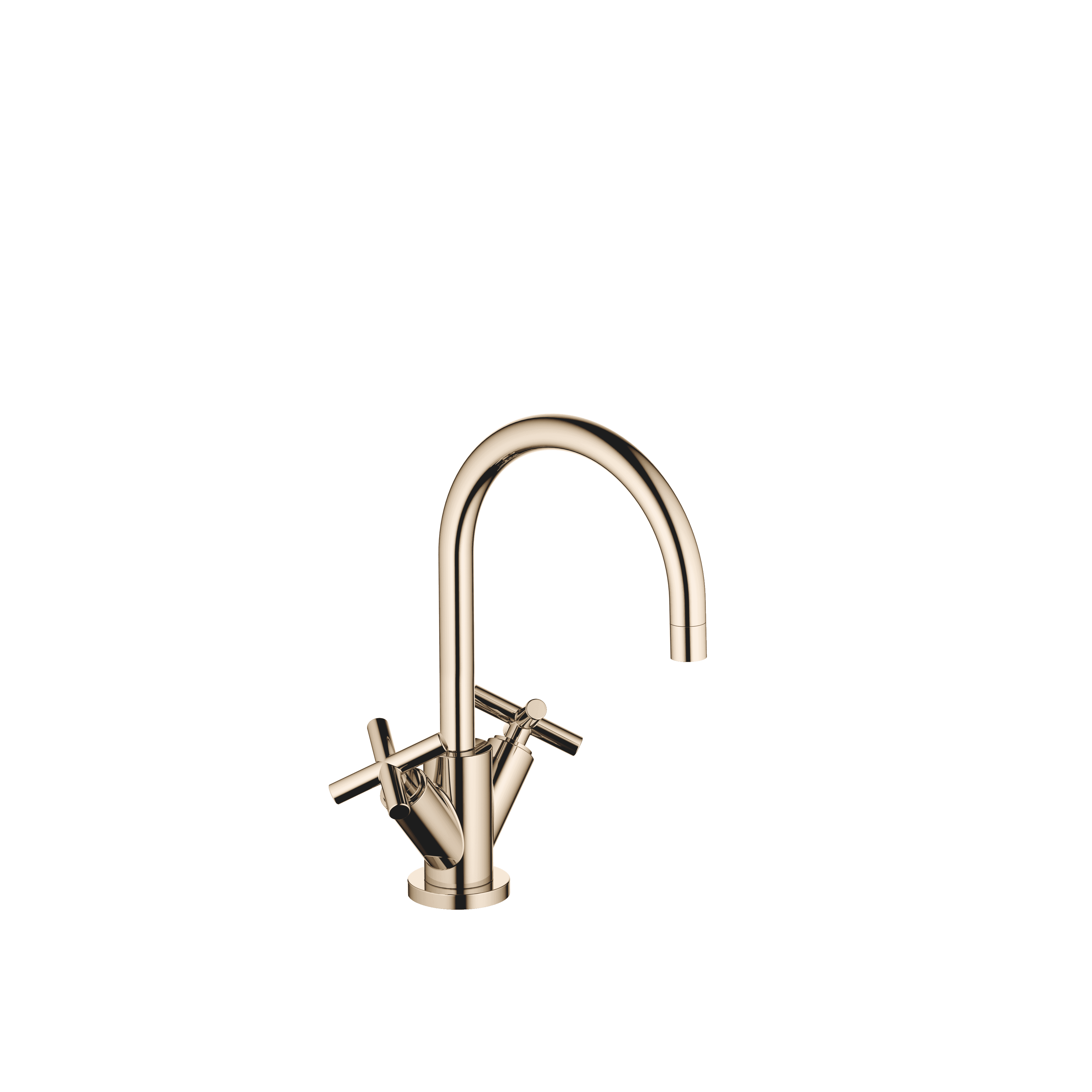 TARA Single-hole basin mixer with pop-up waste in Champagne (22kt Gold)