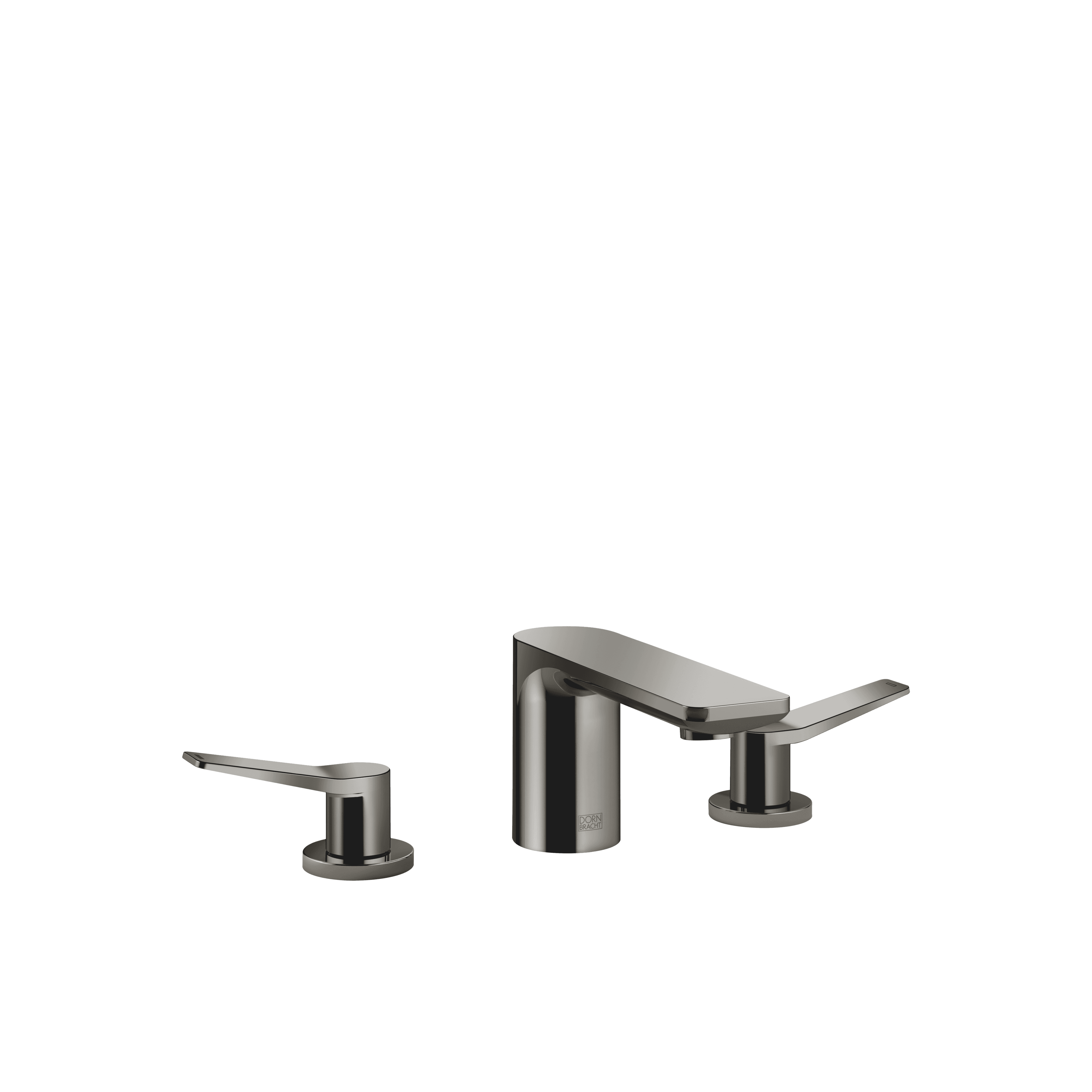 LISSÉ Three-hole basin mixer with pop-up waste in Dark Chrome