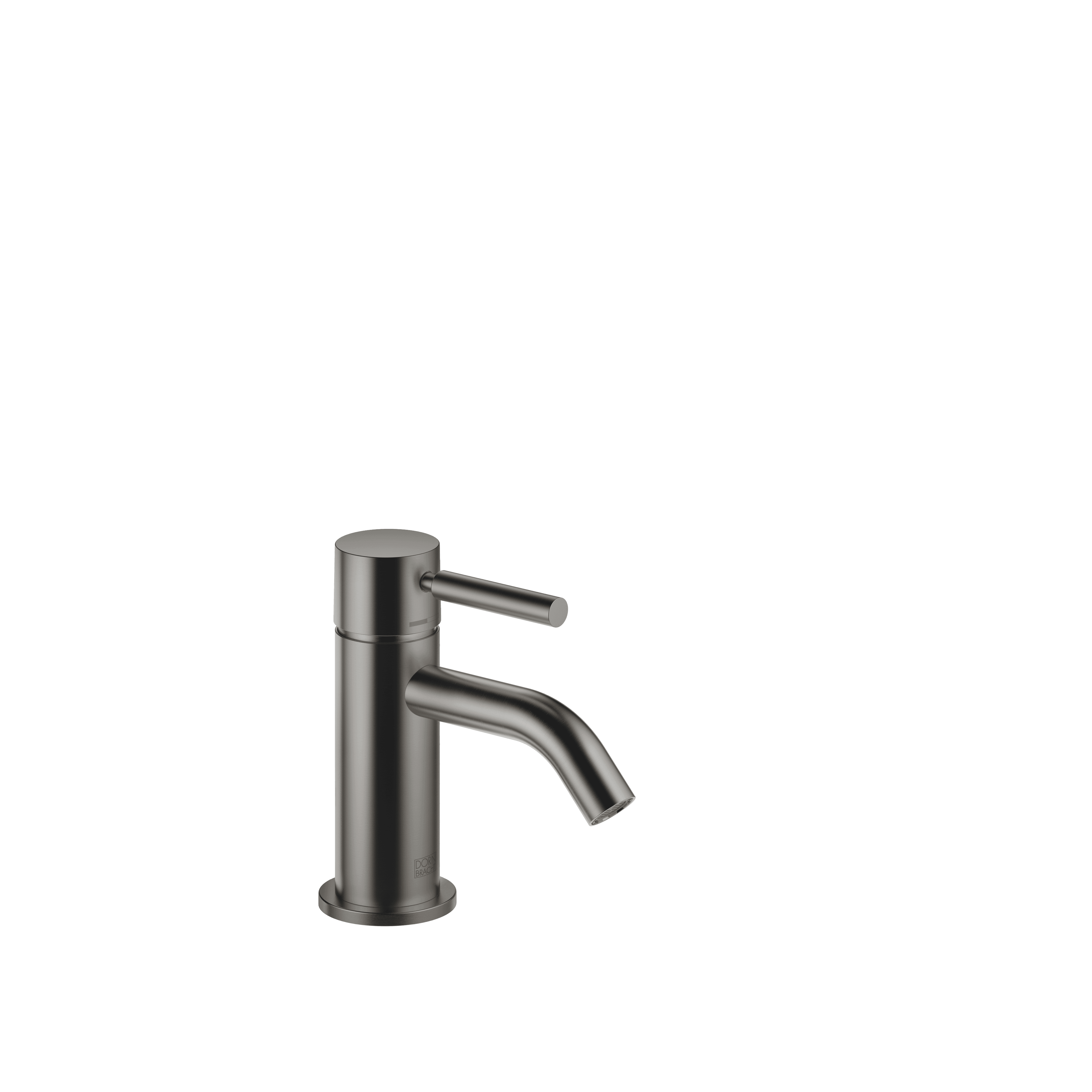 META Single-lever basin mixer without pop-up waste in Brushed Dark Platinum