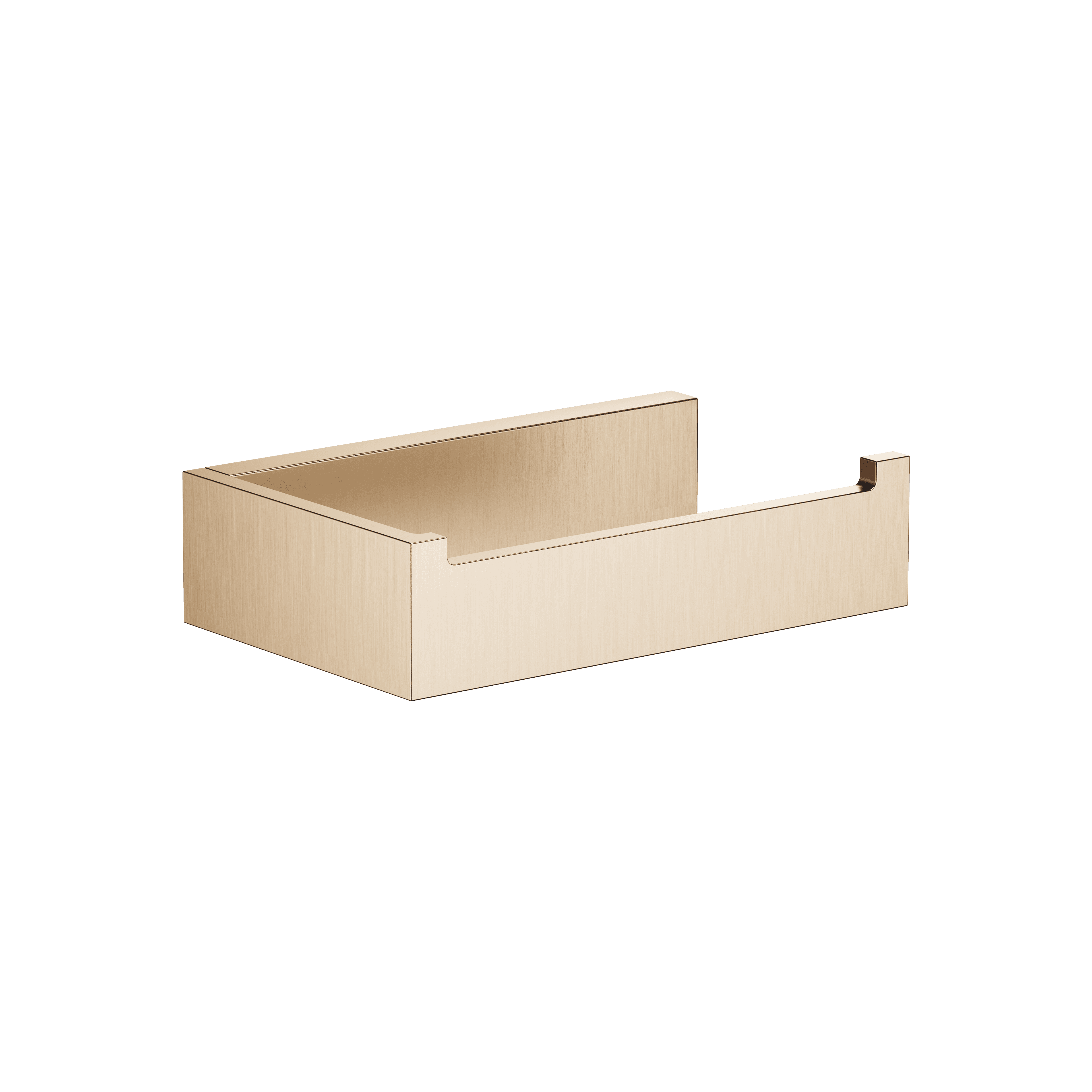 Tissue holder without cover in Brushed Champagne (22kt Gold)