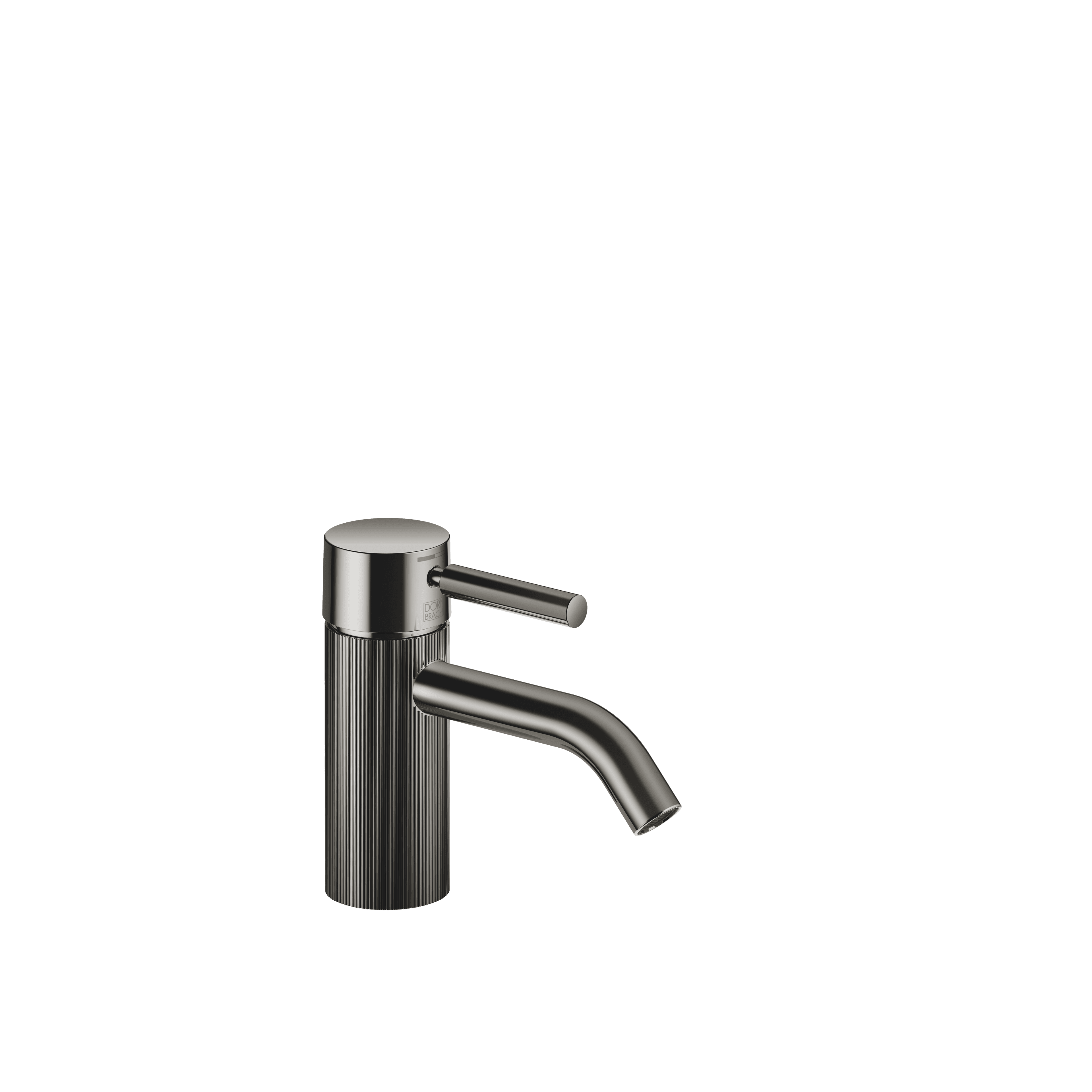 META Single-lever basin mixer without pop-up waste in Dark Chrome