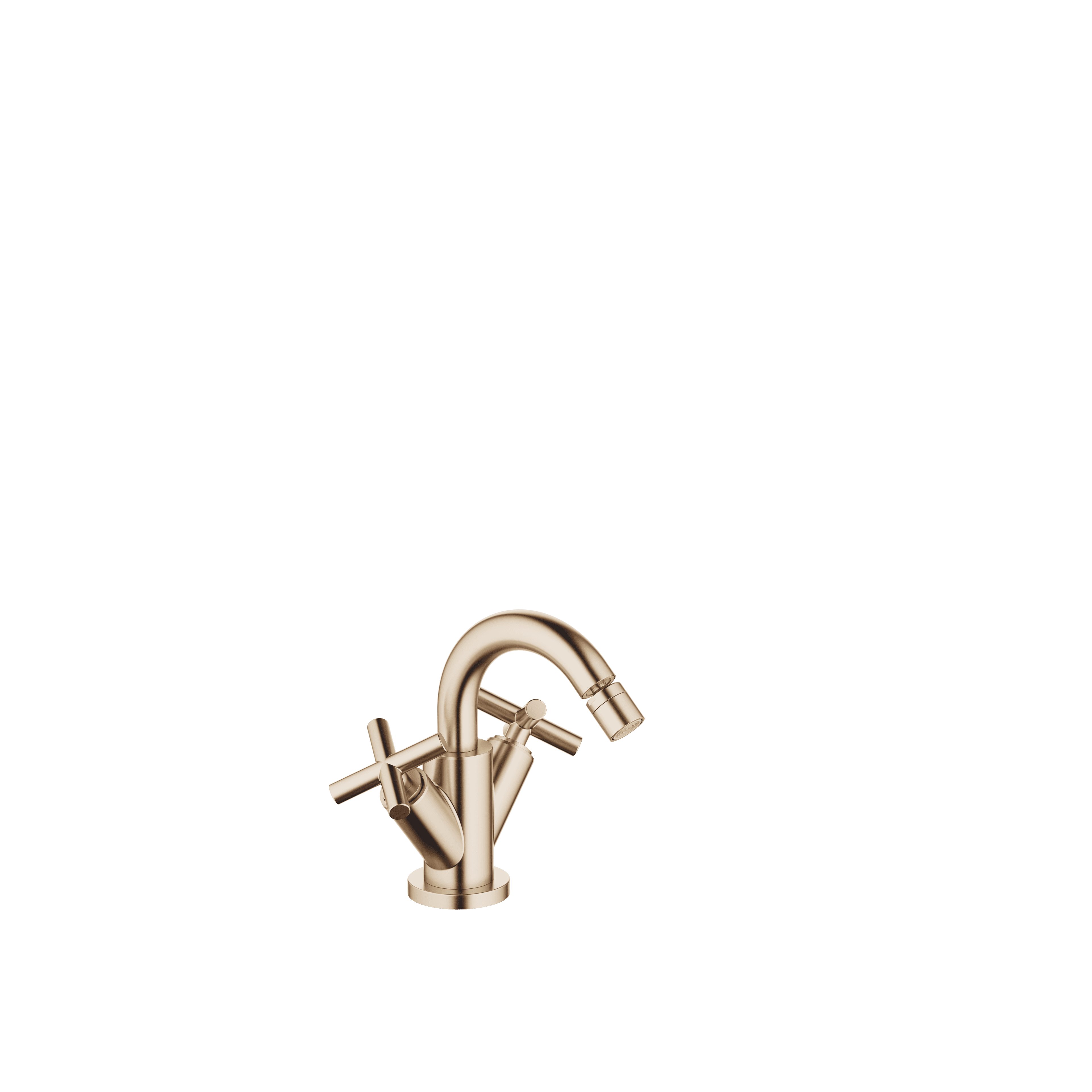 TARA Single-hole bidet mixer with pop-up waste in Brushed Champagne (22kt Gold)