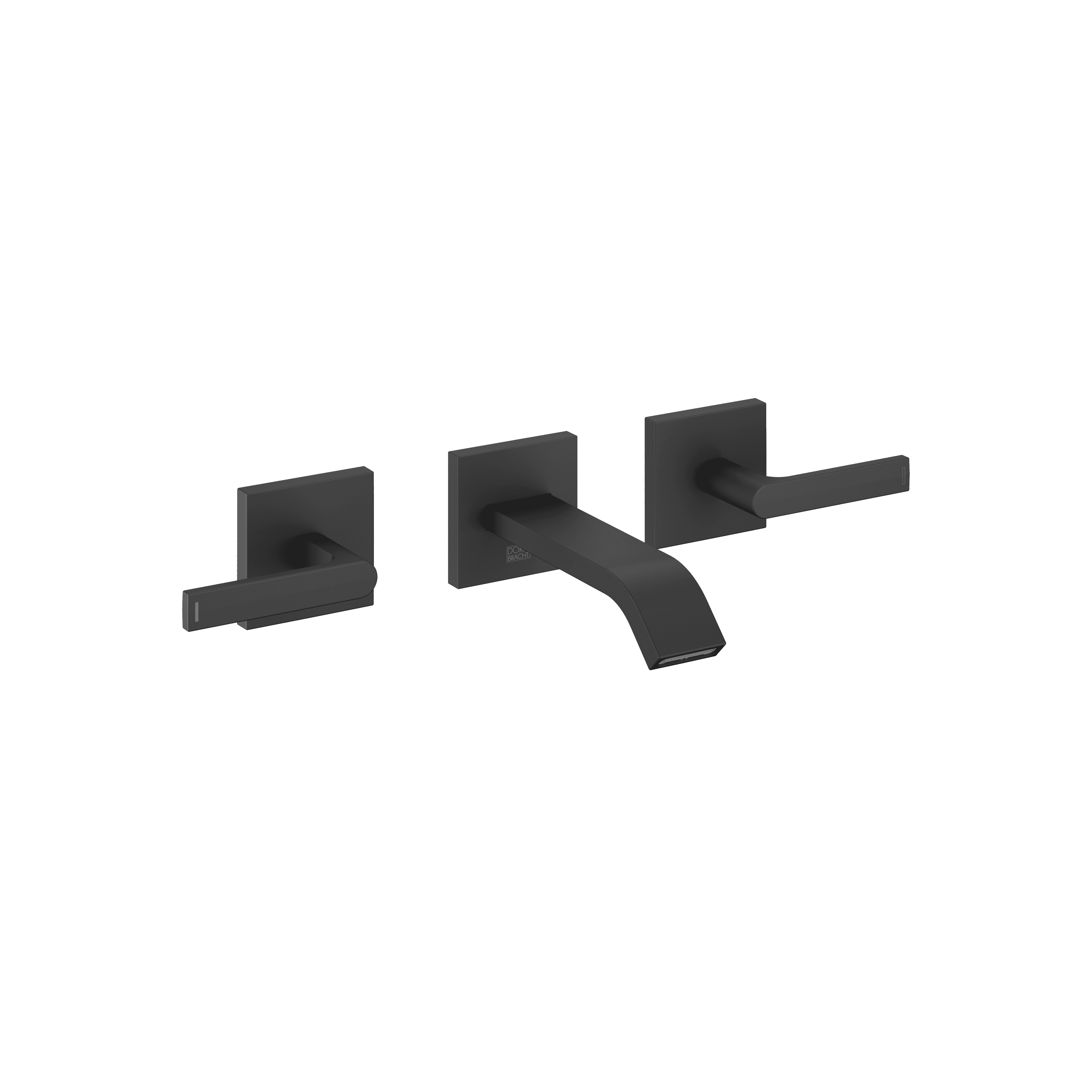 IMO Wall-mounted basin mixer without pop-up waste in Matte Black