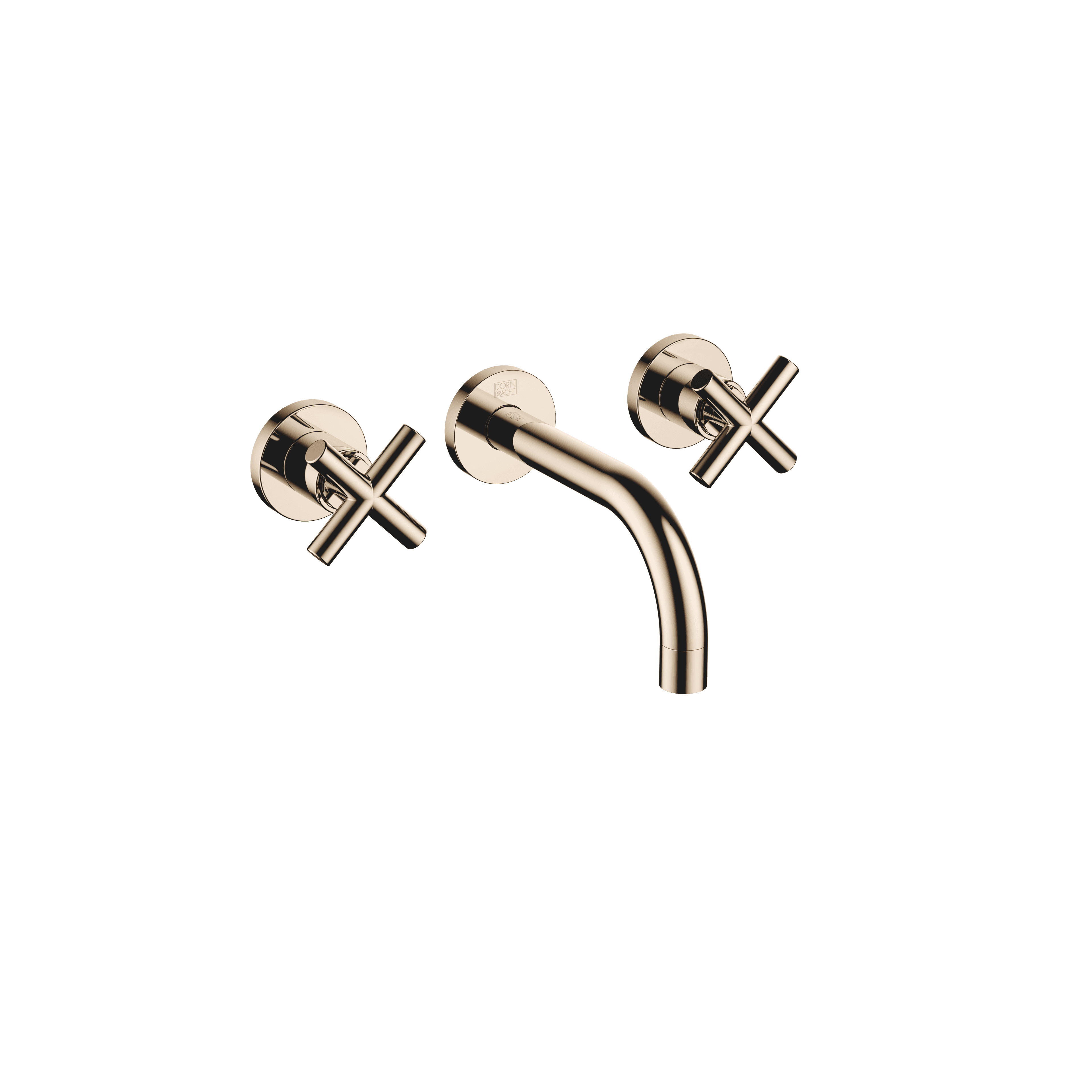 TARA Wall-mounted basin mixer without pop-up waste in Champagne (22kt Gold)