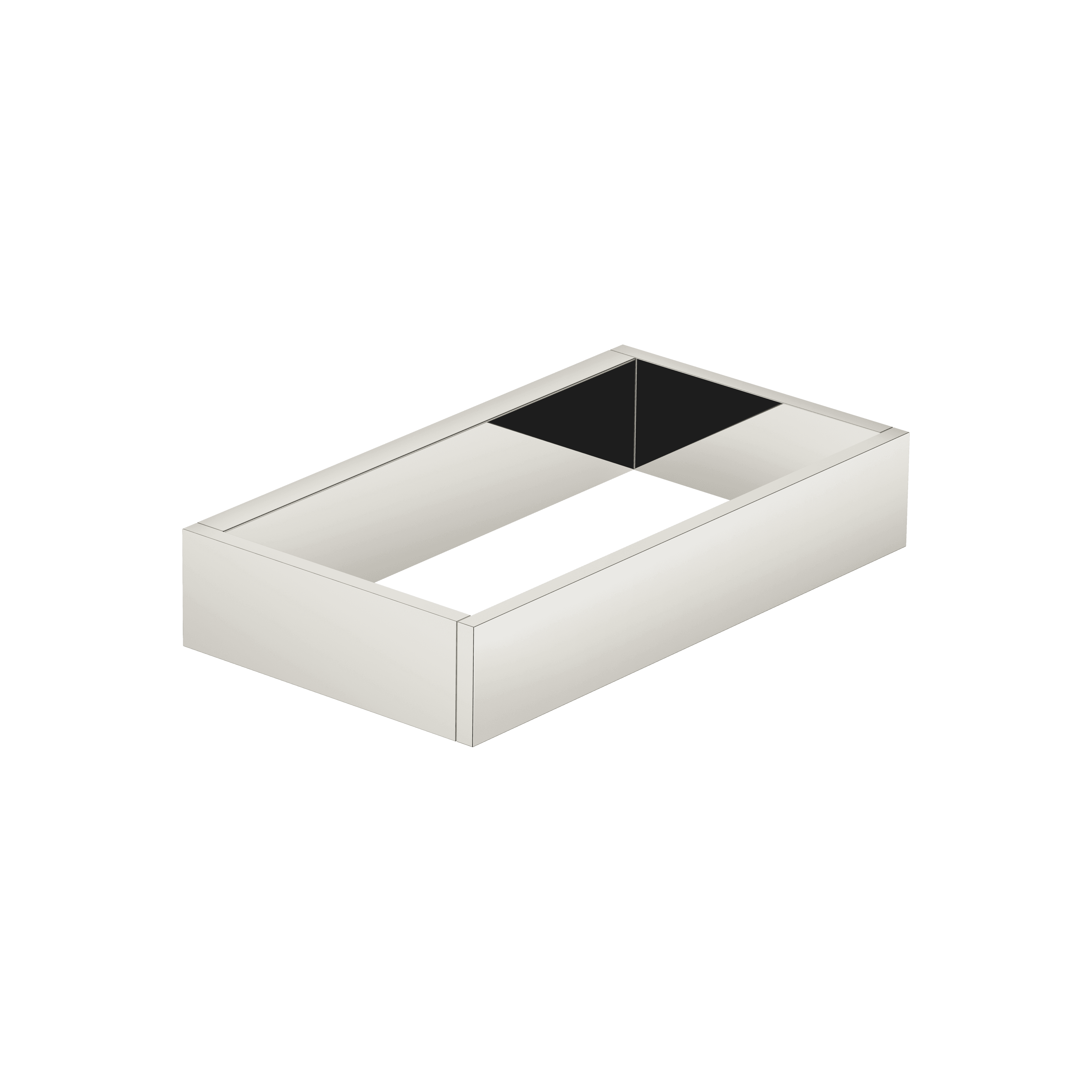 Towel ring angular in Platinum