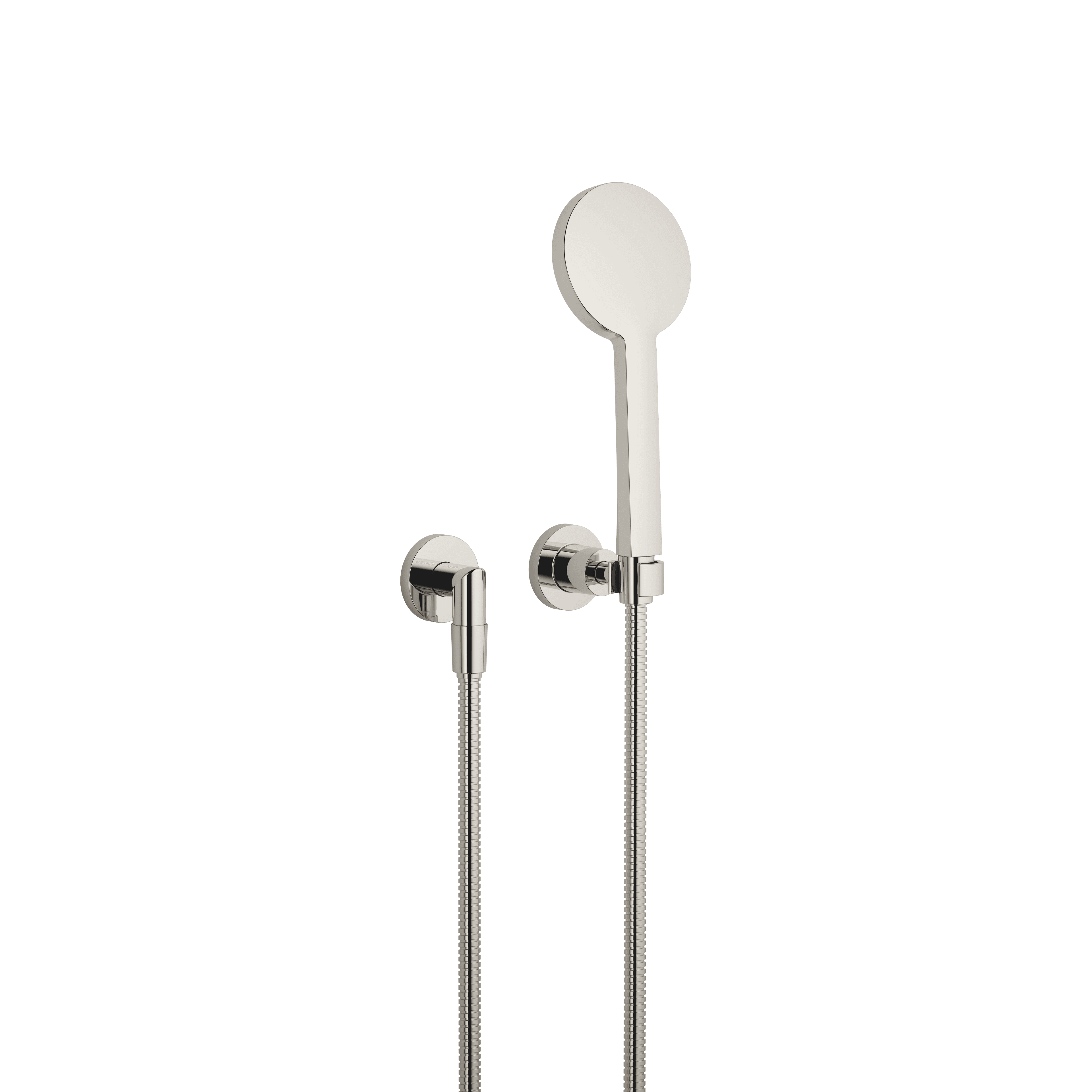 TARA Hand shower set with individual rosettes FlowReduce in Platinum