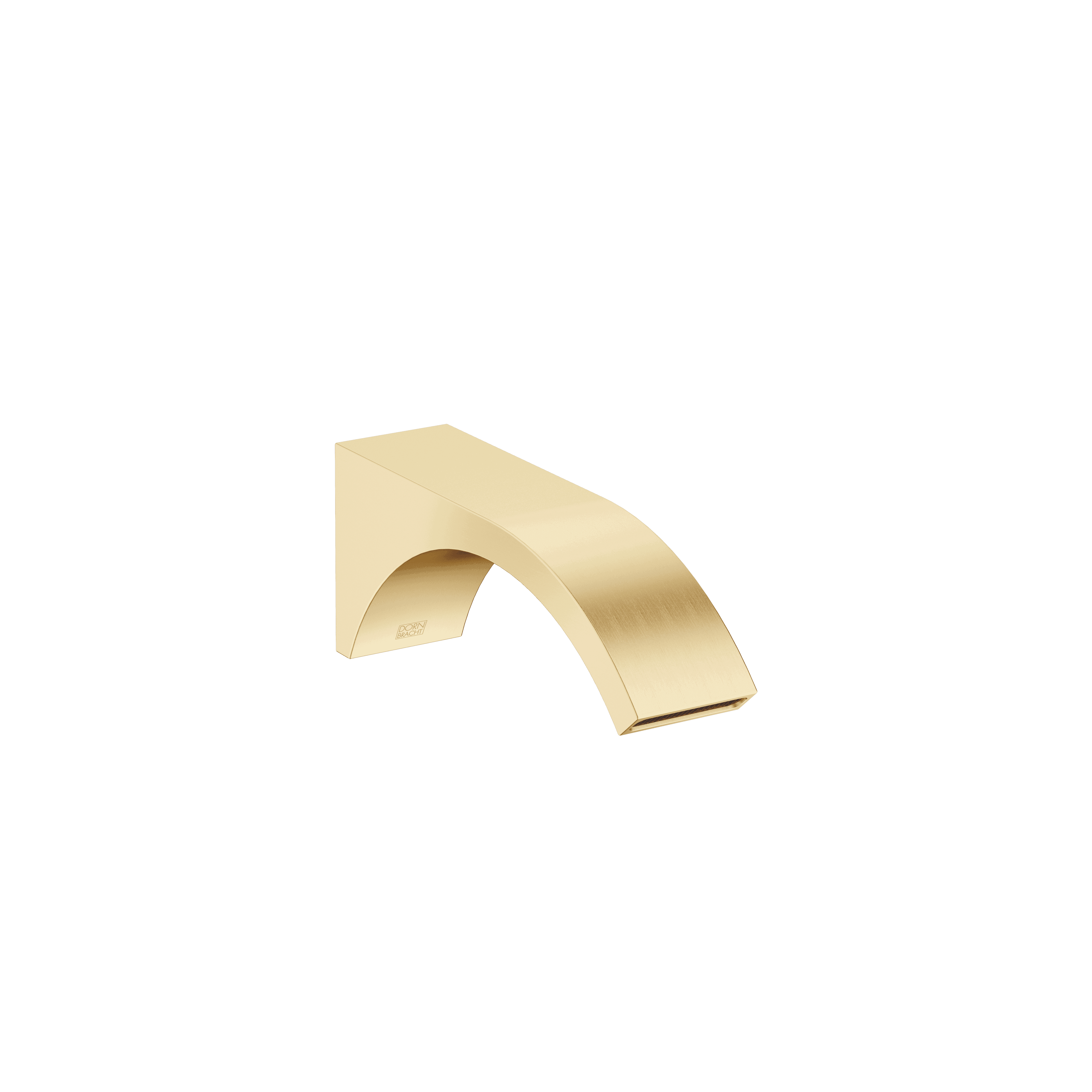 CYO Wall-mounted basin spout without pop-up waste in Brushed Durabrass (23kt Gold)