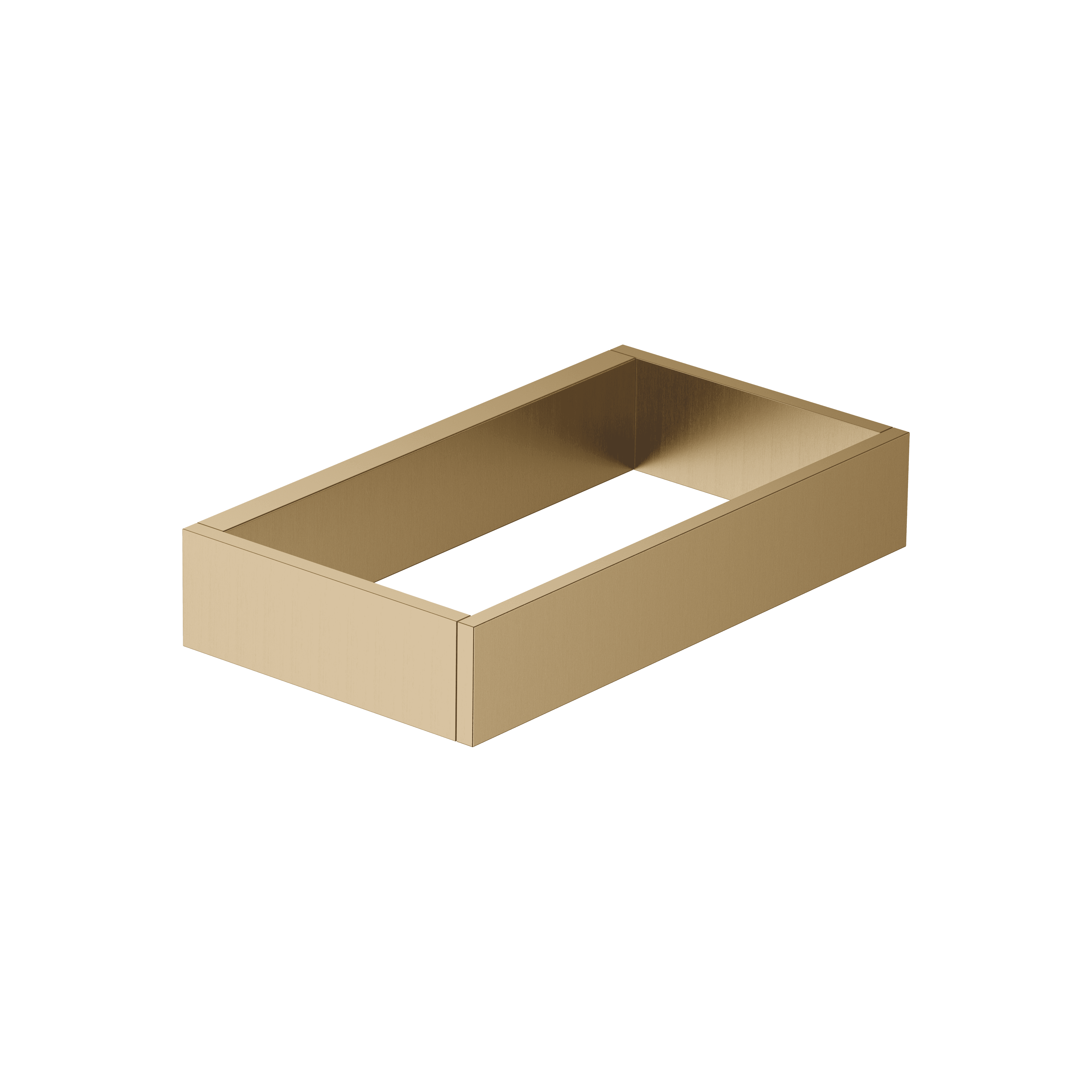 Towel ring angular in Brushed Dark Brass (PVD)