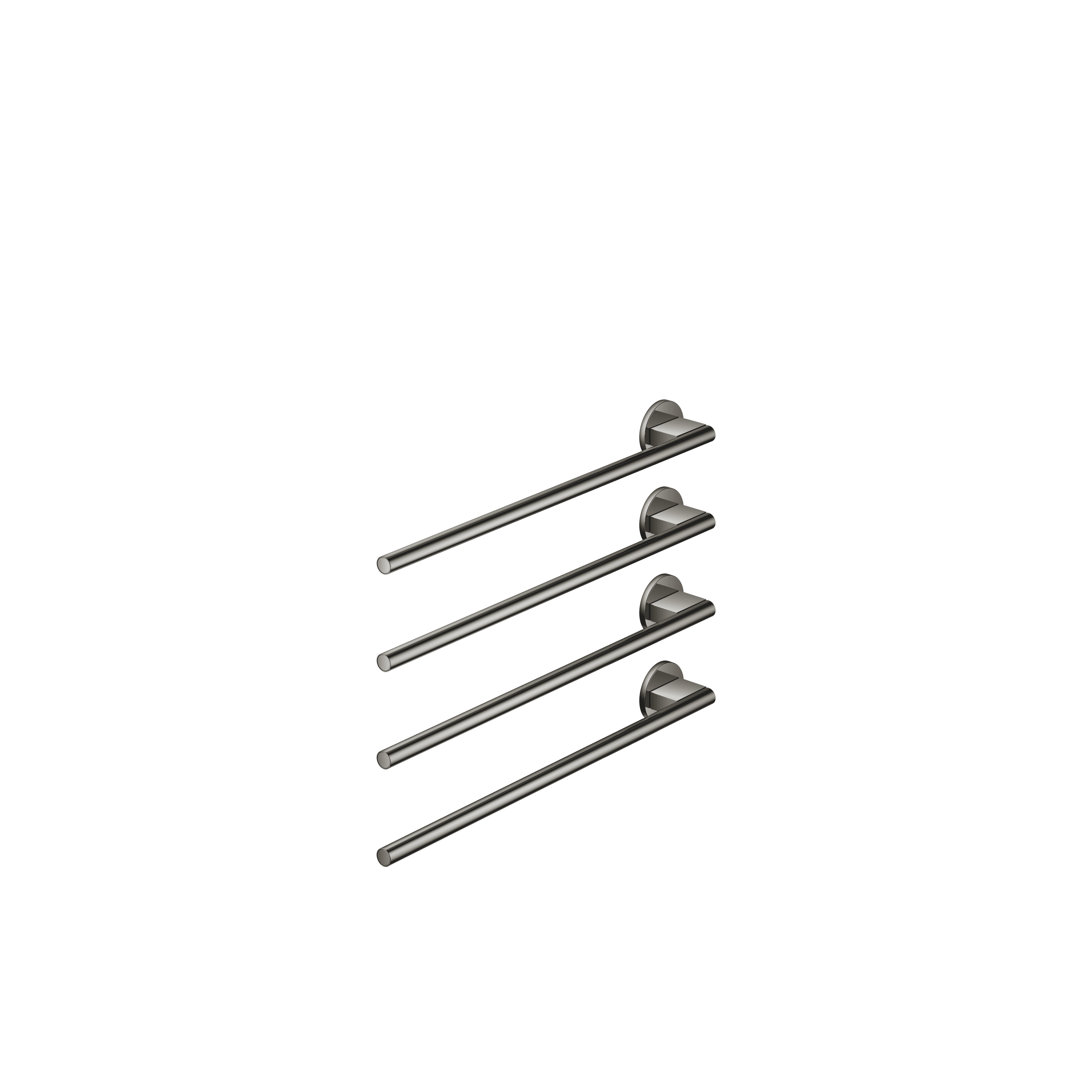 Towel warmer , 4-fold , projection left , without control element in Dark Chrome