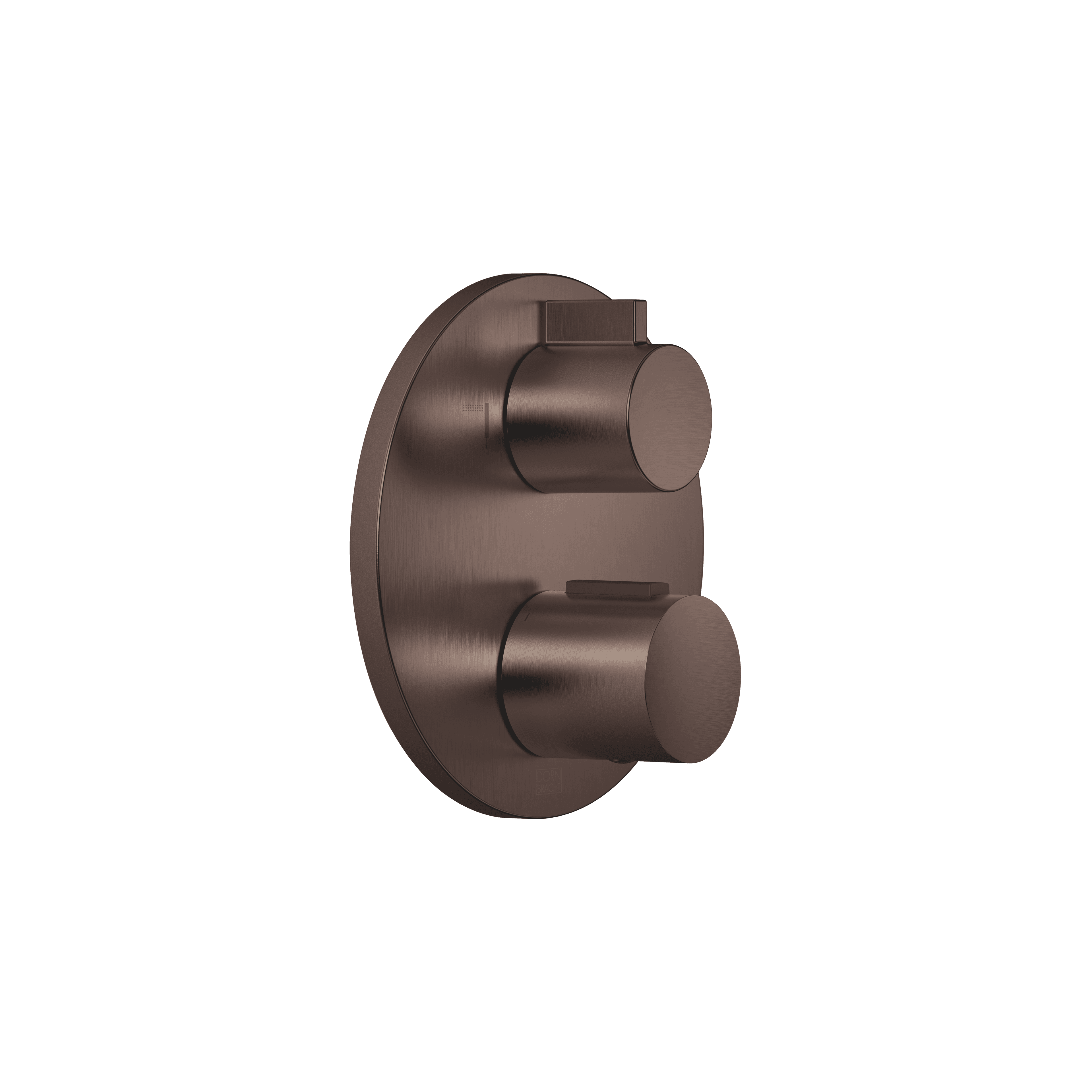 Concealed thermostat with two function volume control in Brushed Dark Bronze (PVD)