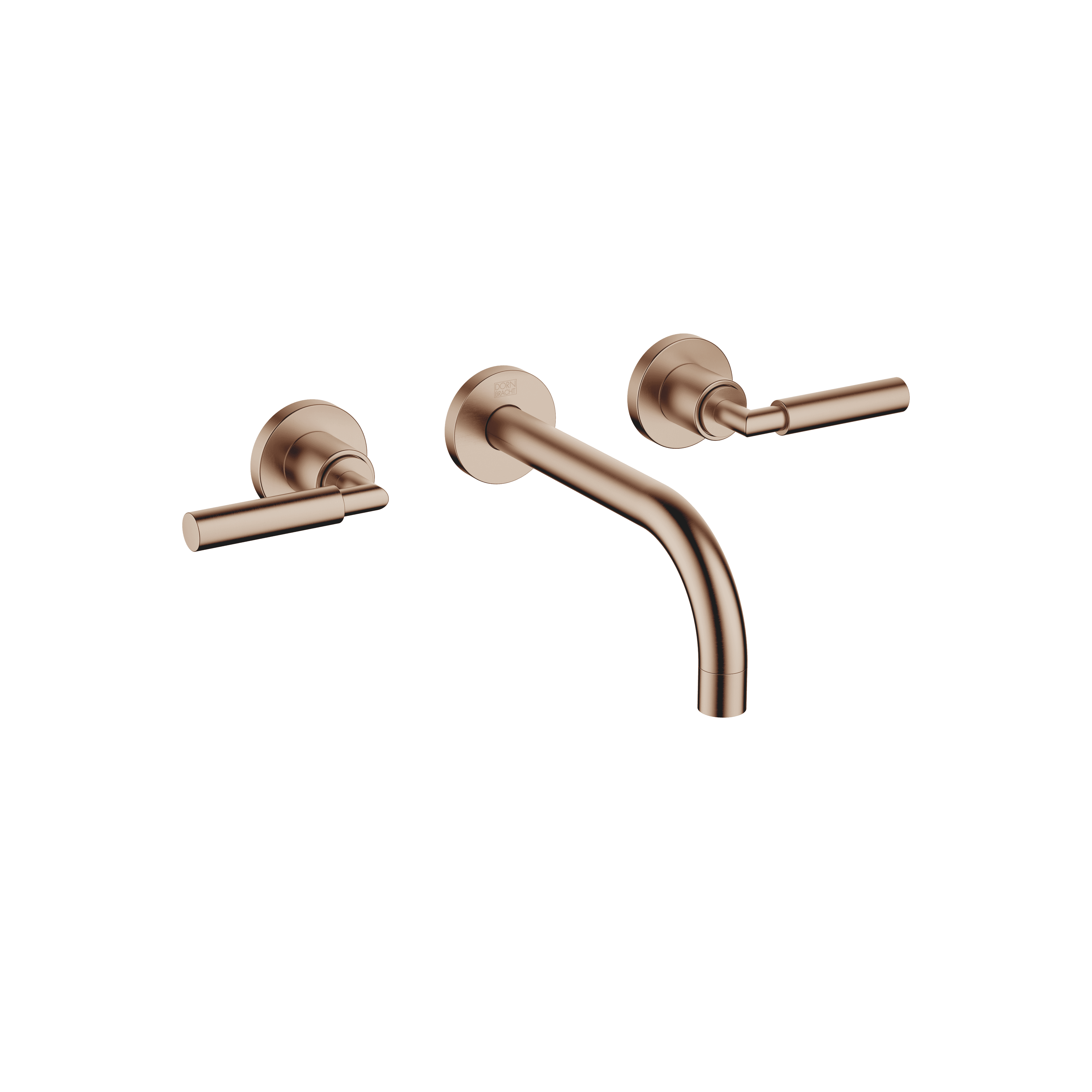 TARA Wall-mounted basin mixer without pop-up waste in Brushed Bronze (PVD)