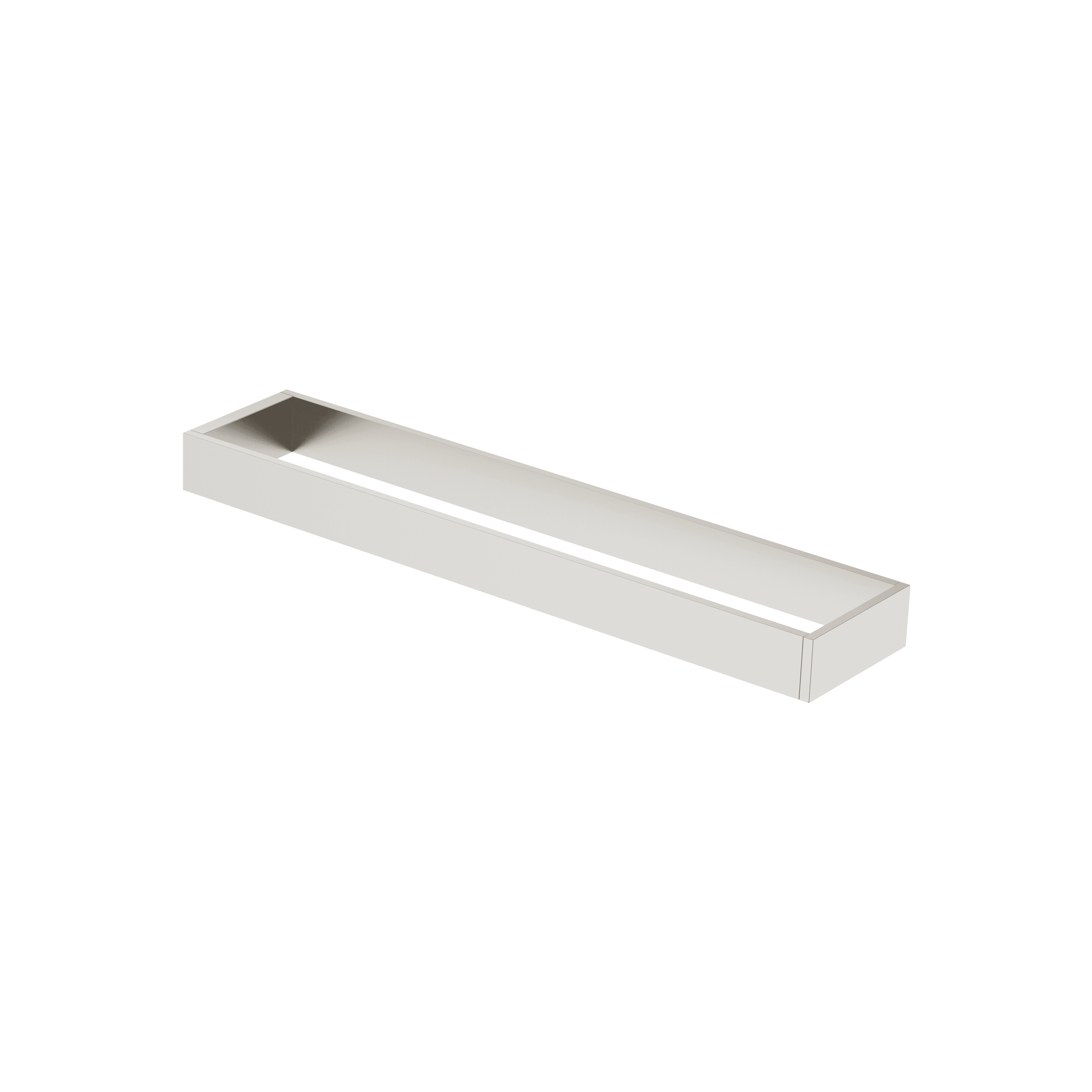 Towel bar in two parts non-swivel in Brushed Platinum