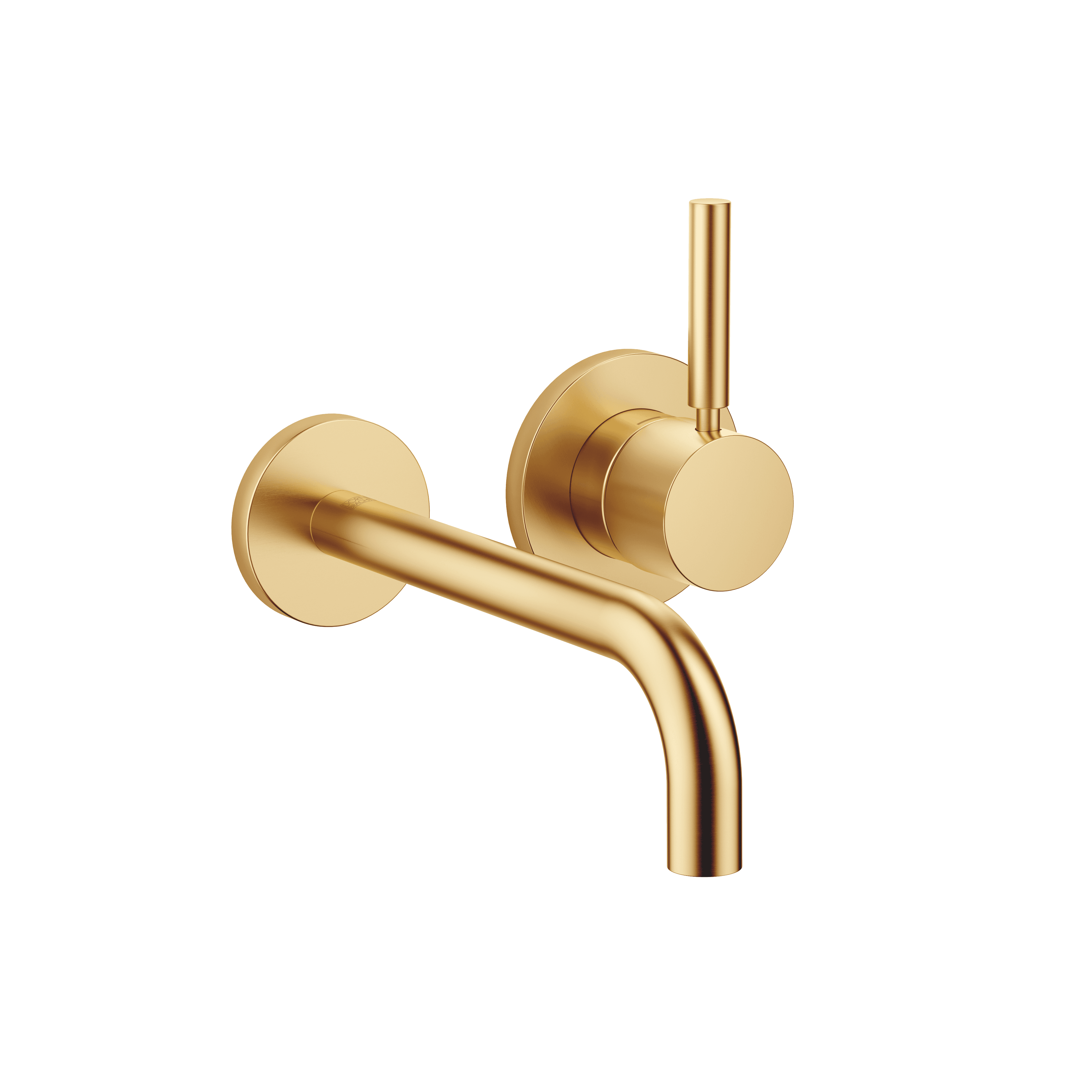 META Wall-mounted single-lever basin mixer with individual rosettes in Brushed Gold (PVD)