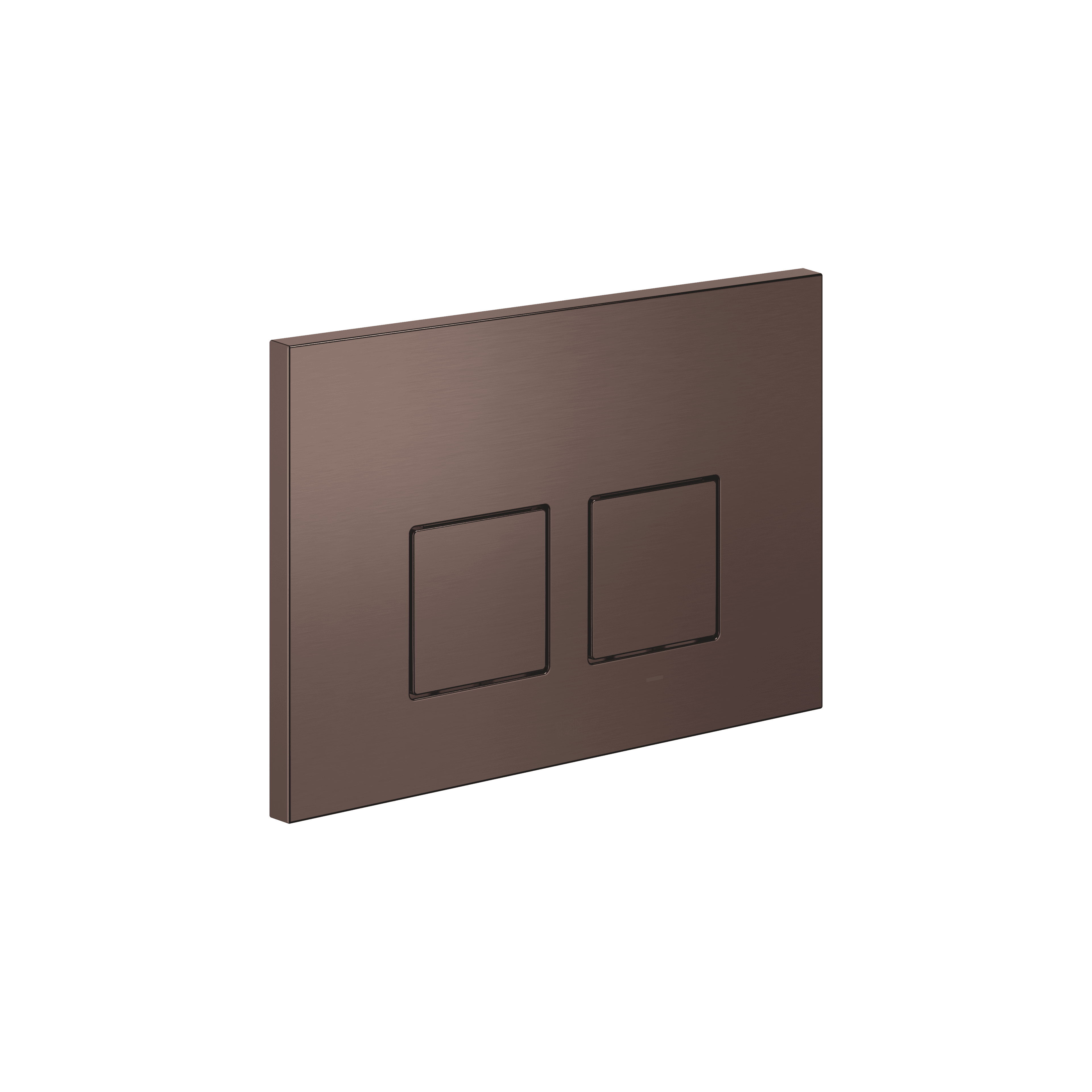 Flush plate for concealed WC cisterns made by Geberit angular in Brushed Dark Bronze (PVD)