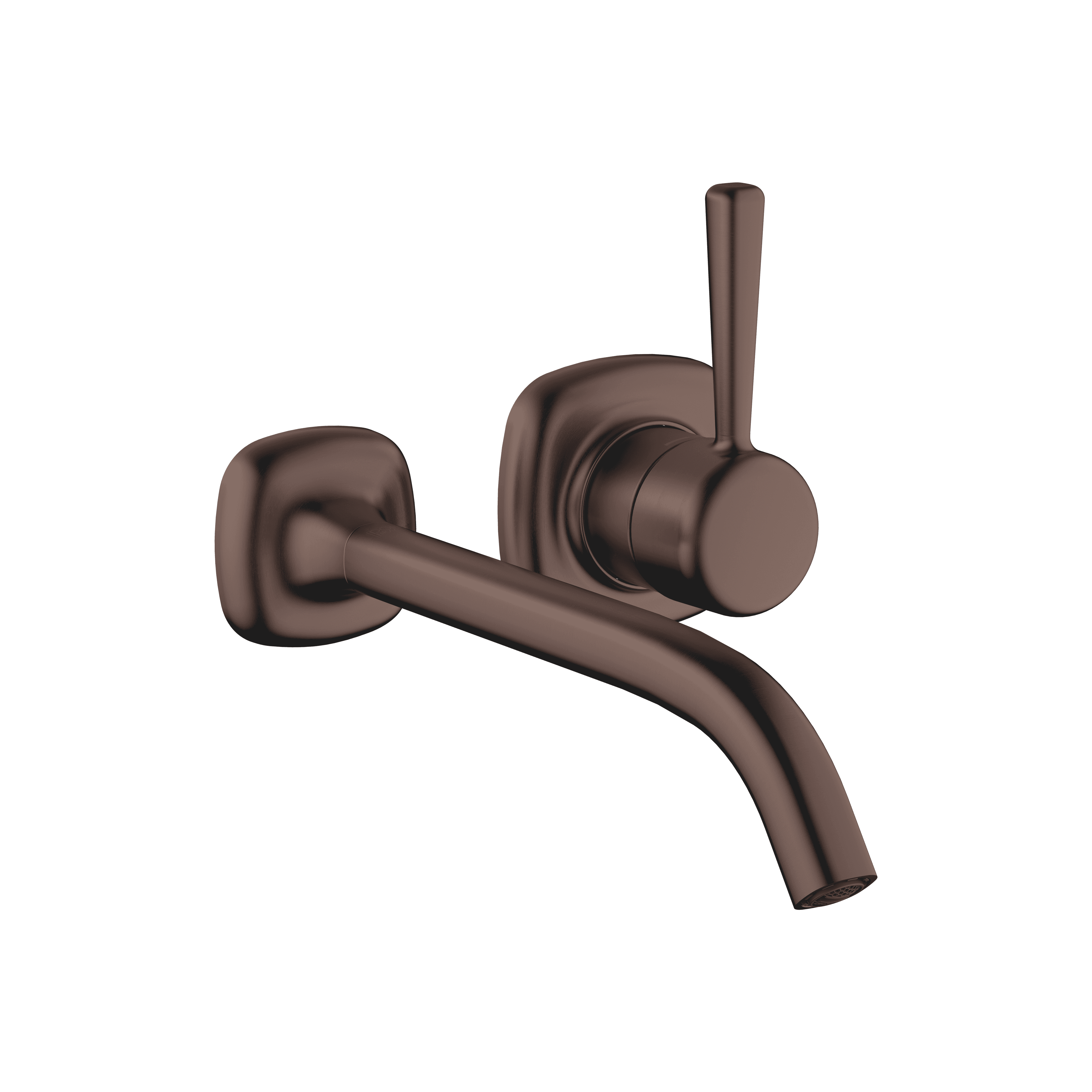 COYA Wall-mounted single-lever basin mixer without pop-up waste in Brushed Dark Bronze (PVD)