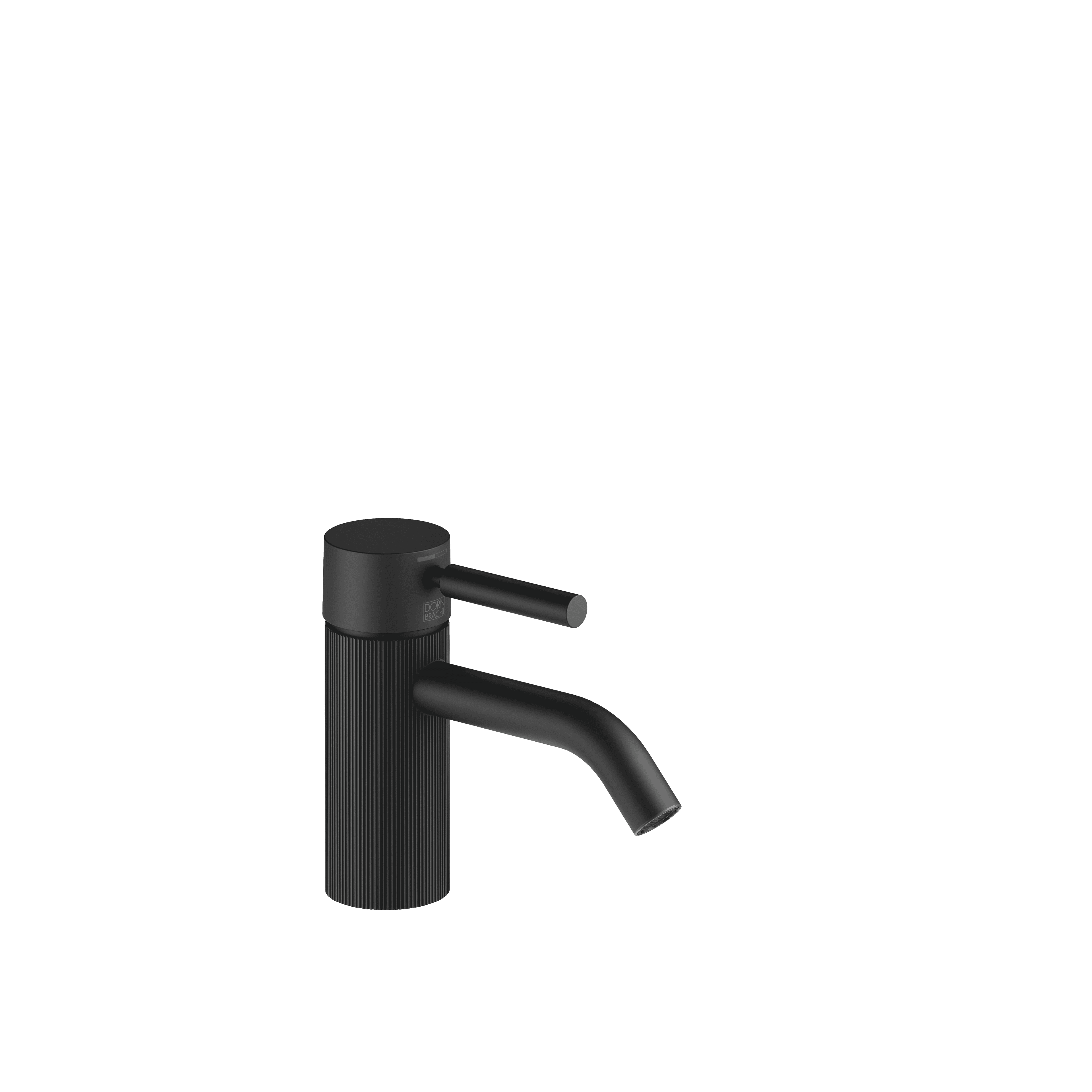 META Single-lever basin mixer without pop-up waste in Matte Black