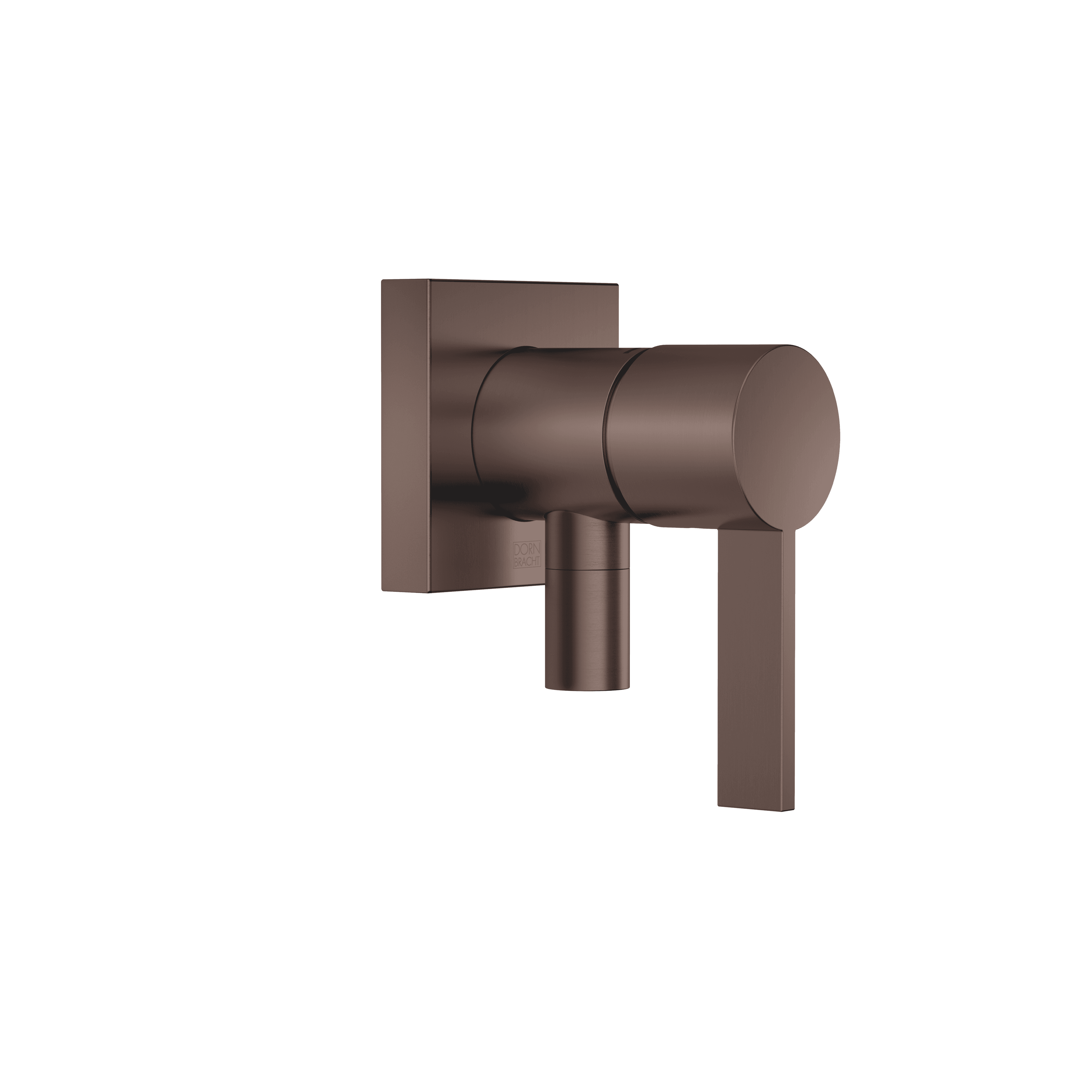 Concealed single-lever mixer with cover plate with integrated shower connection in Brushed Dark Bronze (PVD)