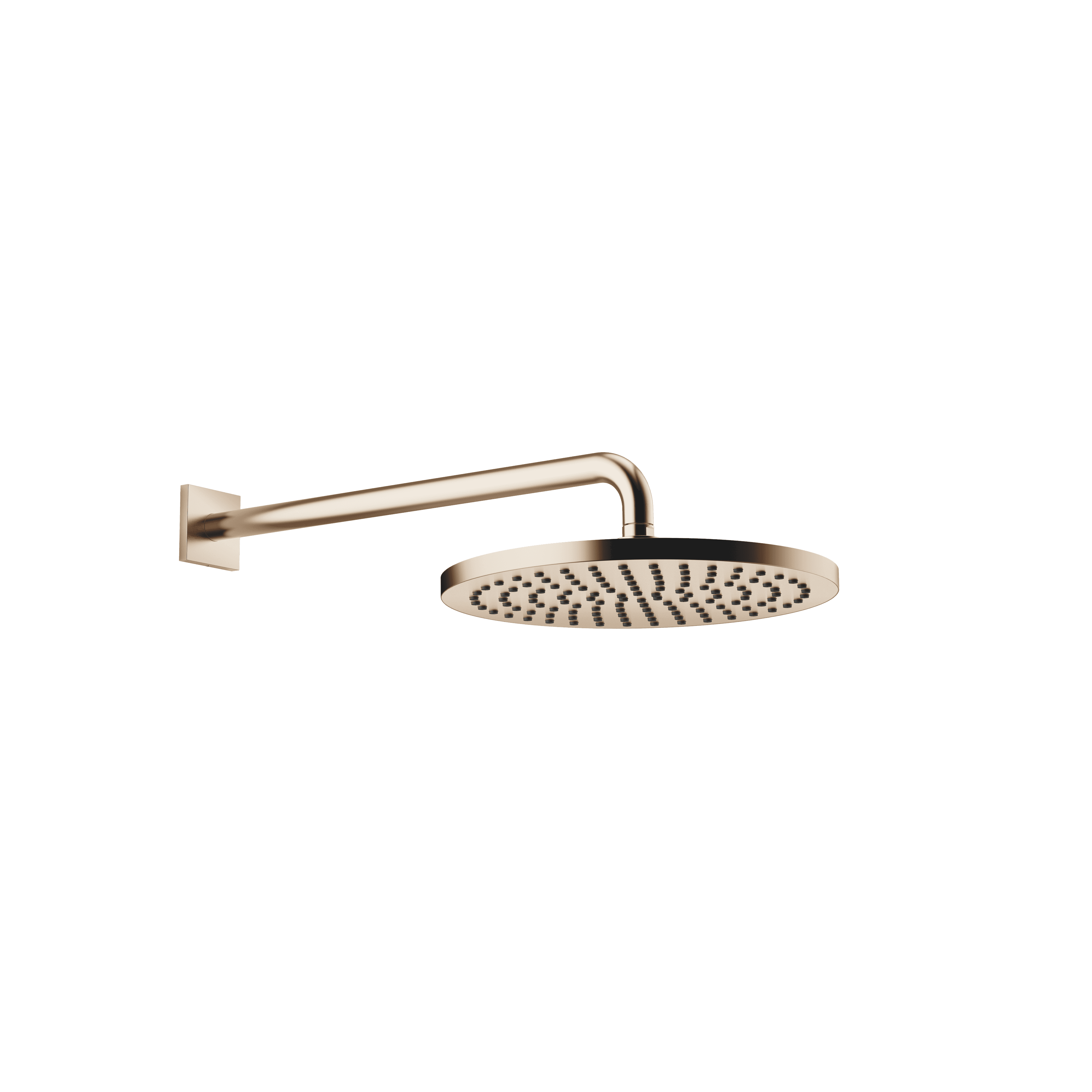 Rain shower with wall fixing FlowReduce 300 mm in Brushed Champagne (22kt Gold)