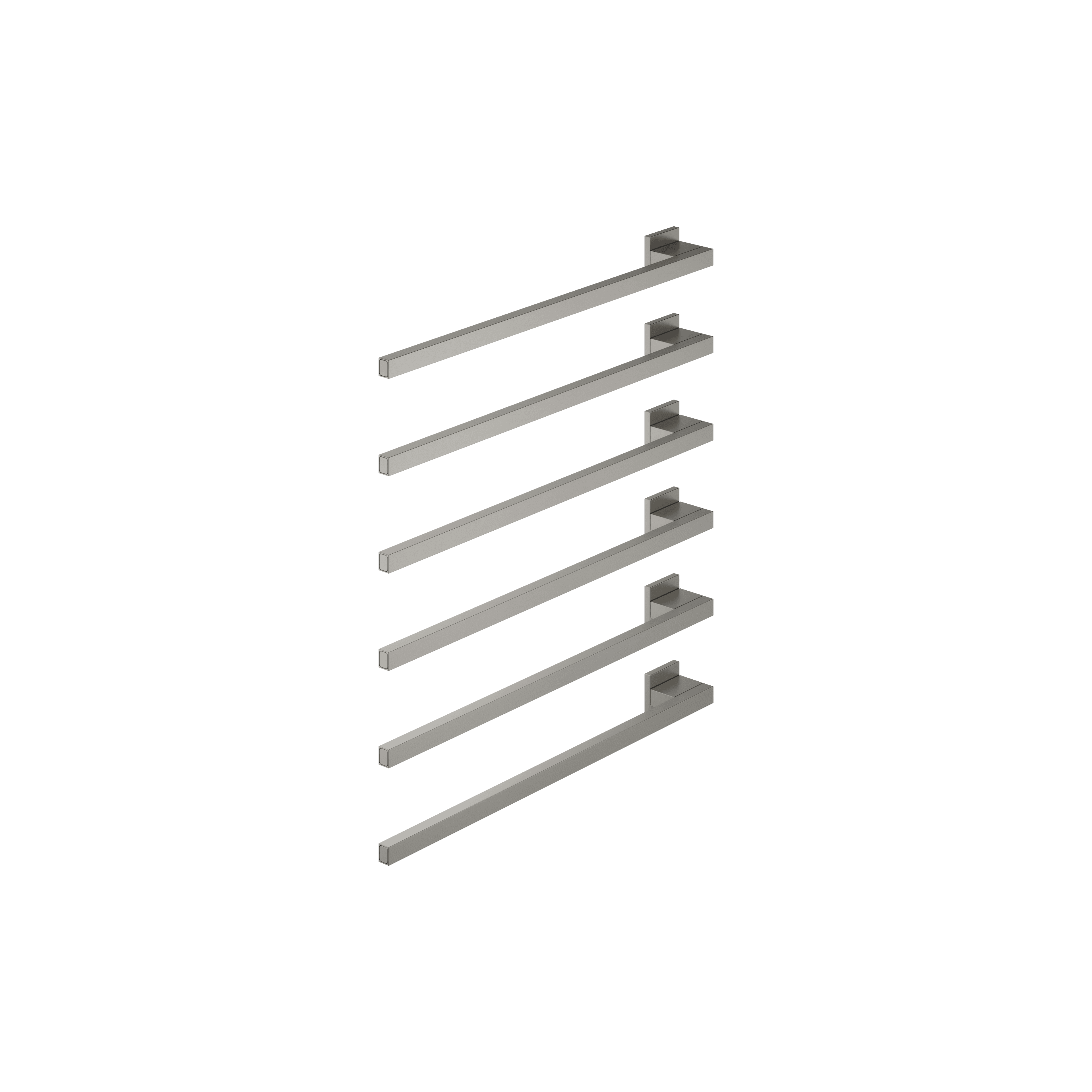 Towel warmer , 6-fold , projection left , without control element in Brushed Dark Platinum