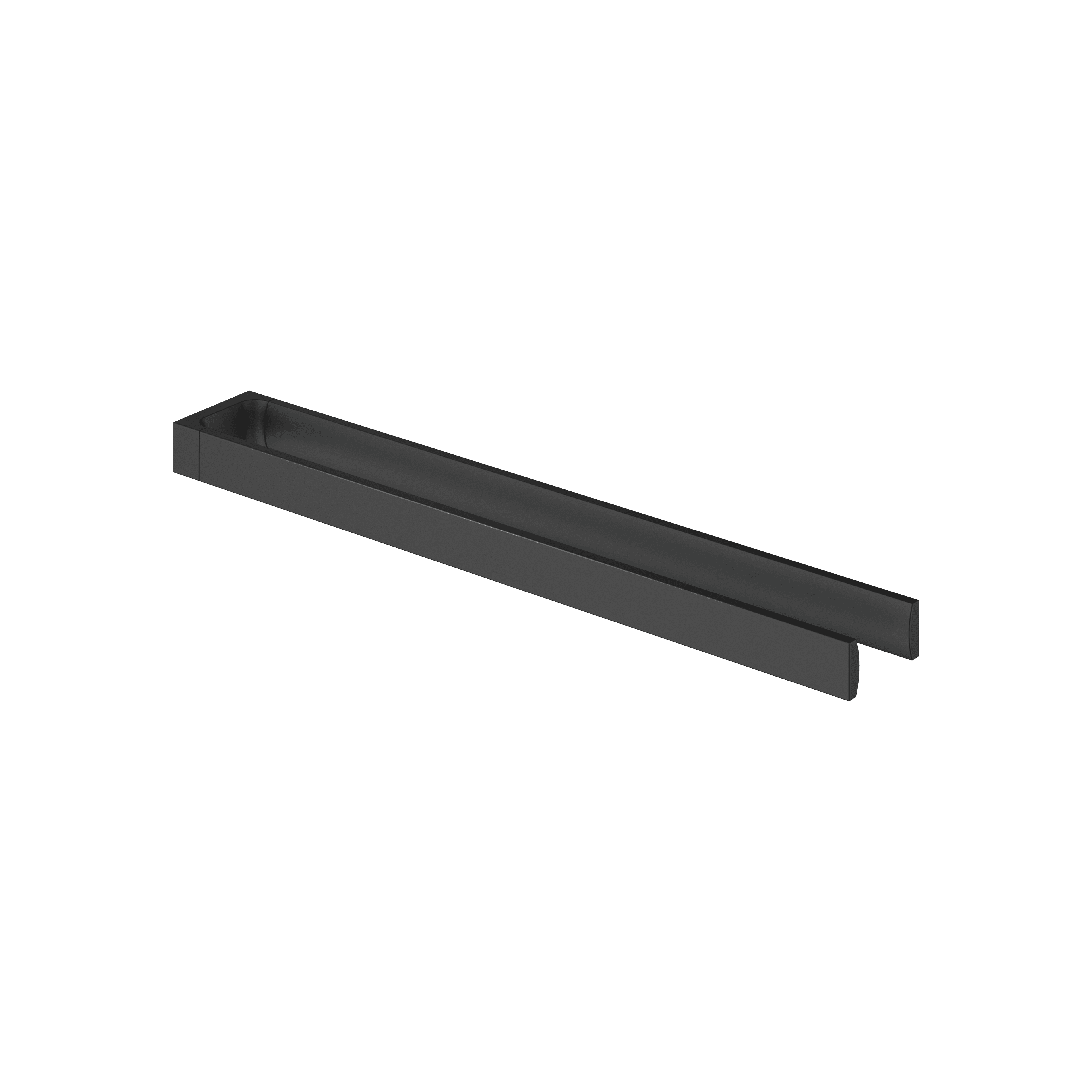 Towel bar in two parts non-swivel in Matte Black