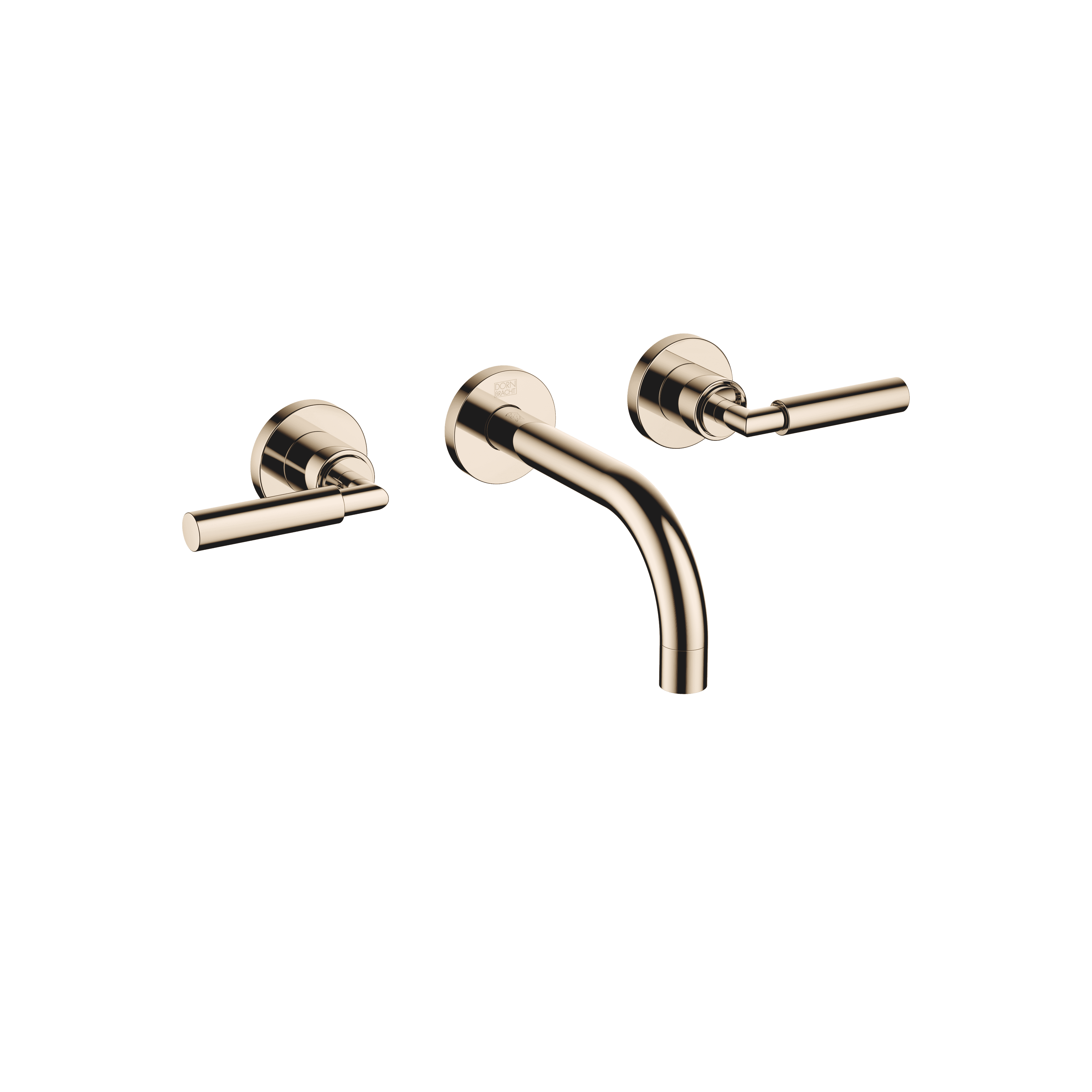 TARA Wall-mounted basin mixer without pop-up waste in Champagne (22kt Gold)