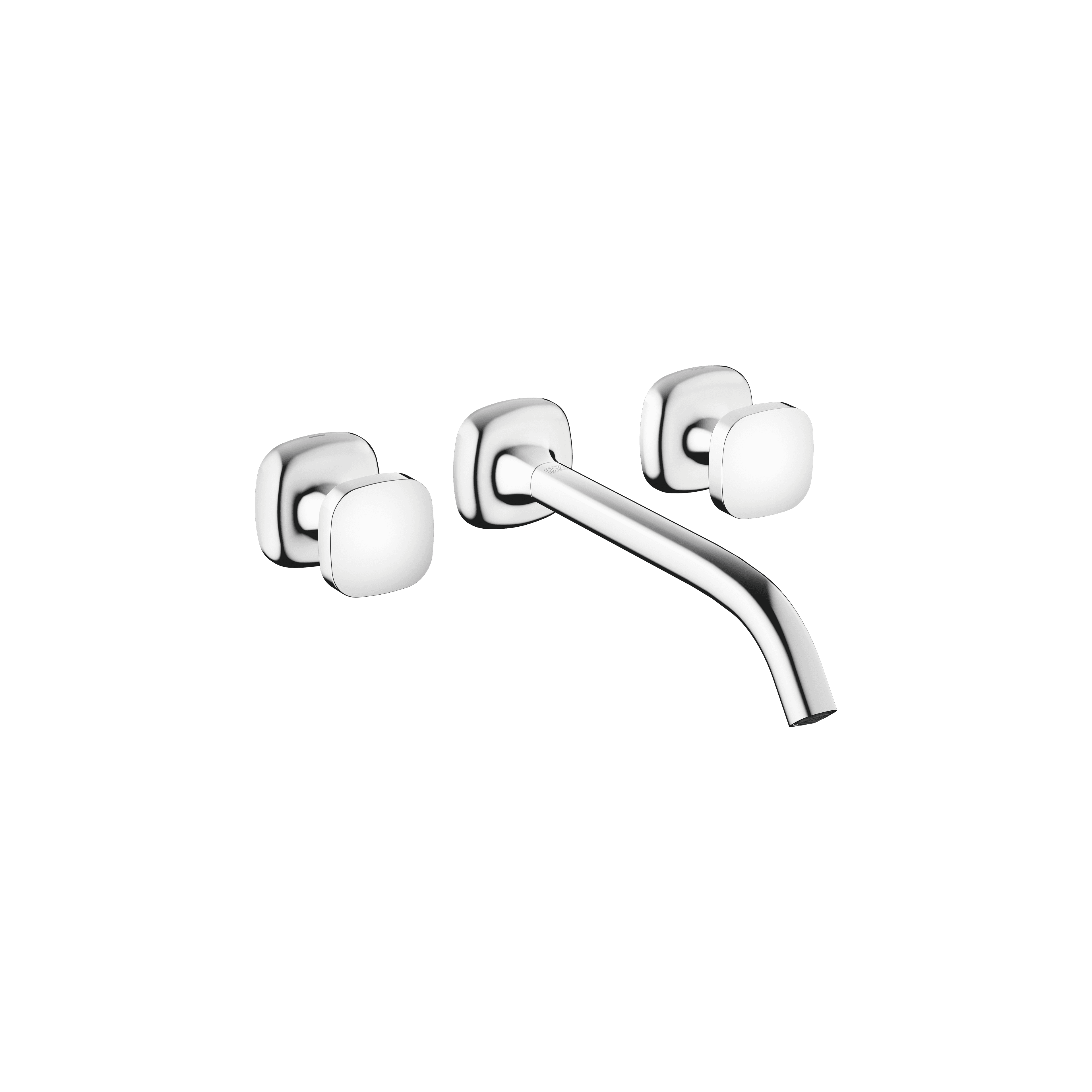 COYA Wall-mounted basin mixer without pop-up waste in Chrome