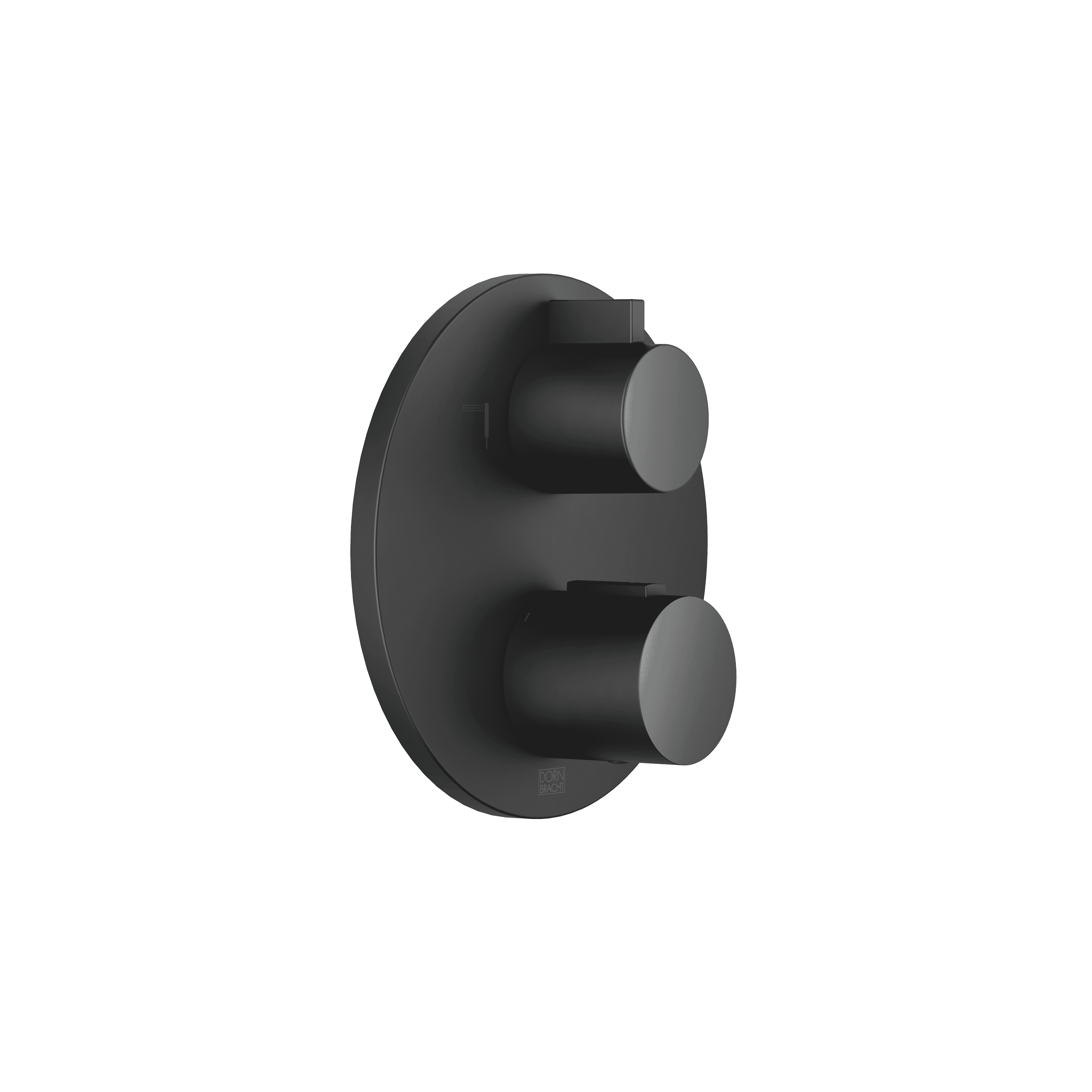 Concealed thermostat with two function volume control in Matte Black