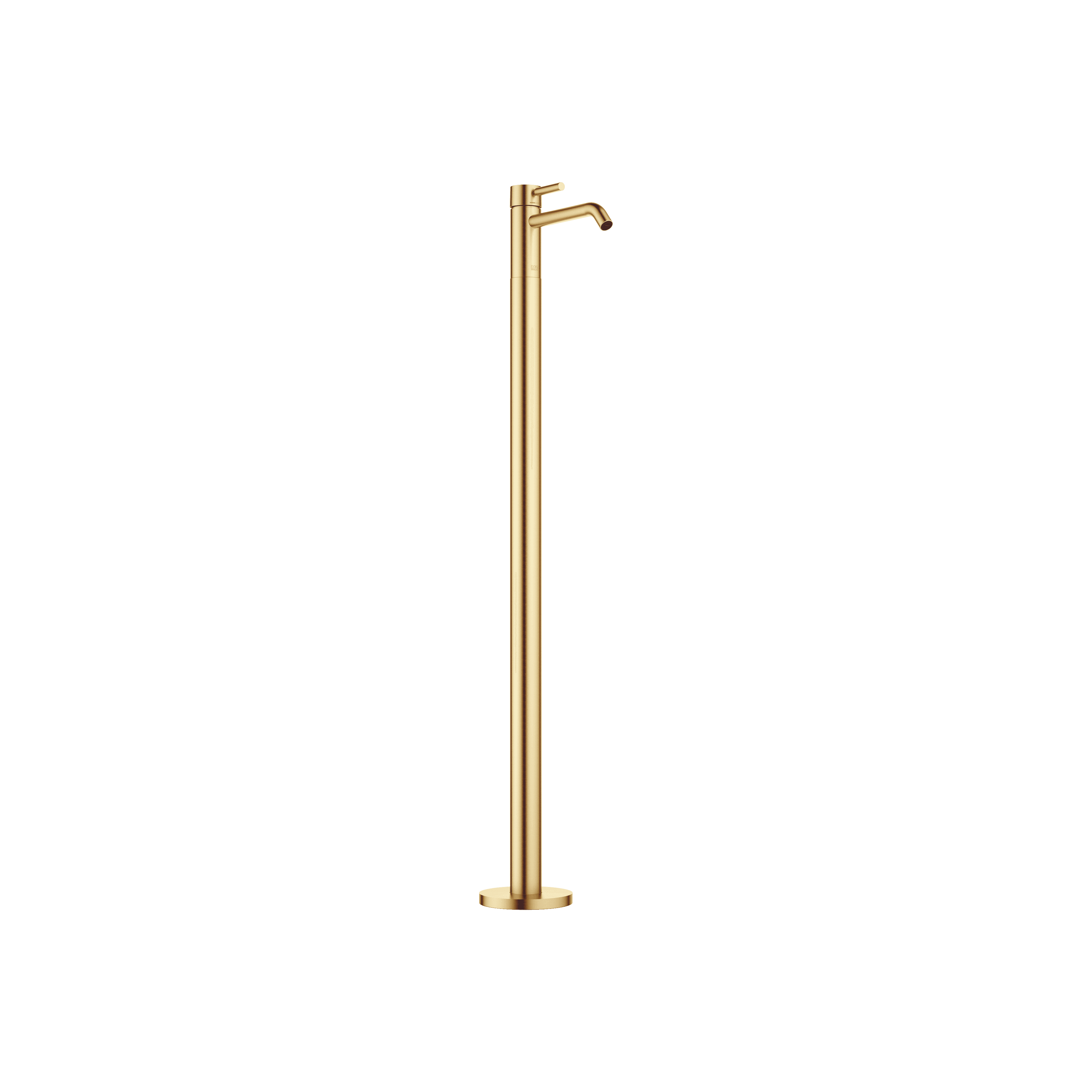 META Single-lever basin mixer with stand pipe without pop-up waste in Brushed Gold (PVD)