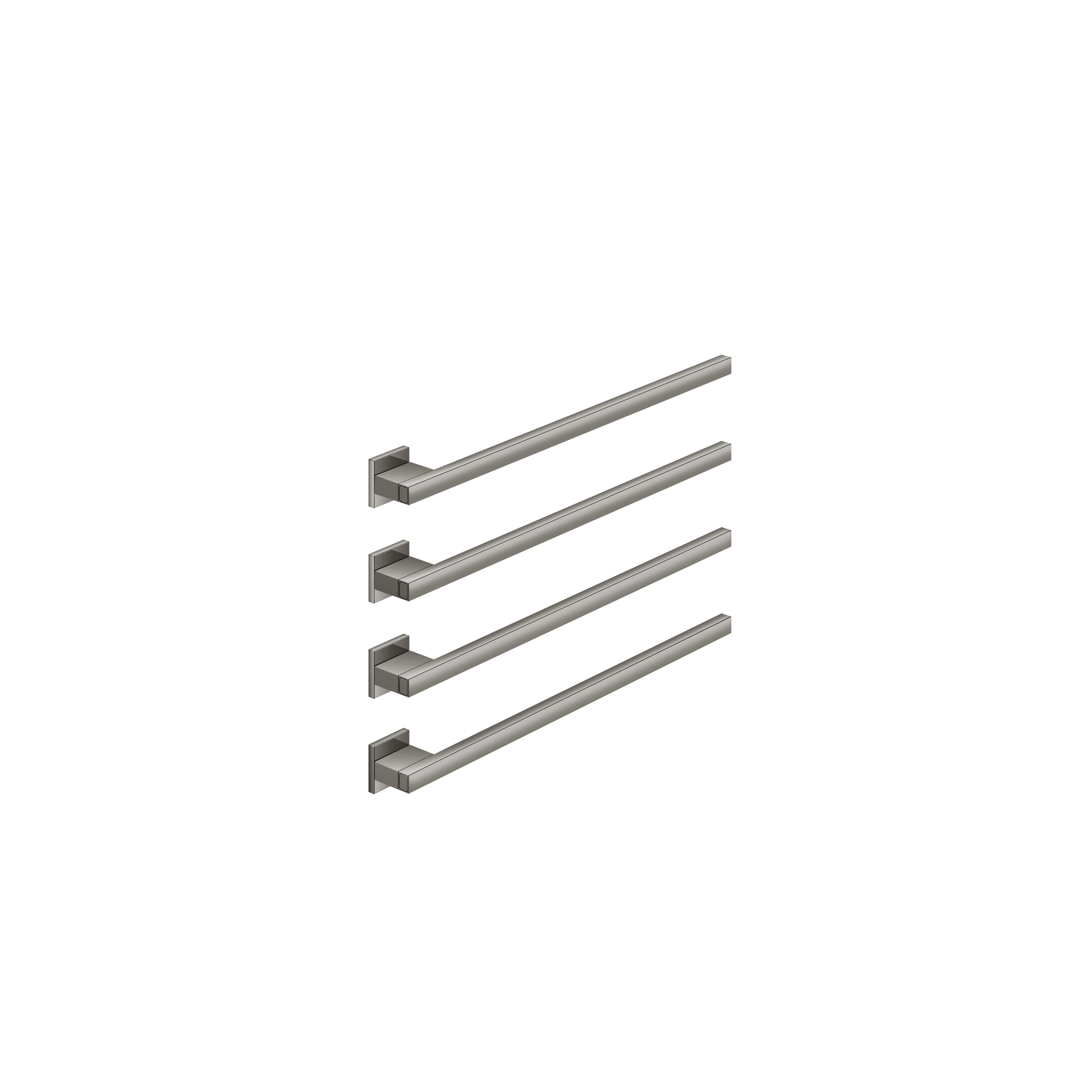 Towel warmer , 4-fold , projection right , without control element in Dark Chrome