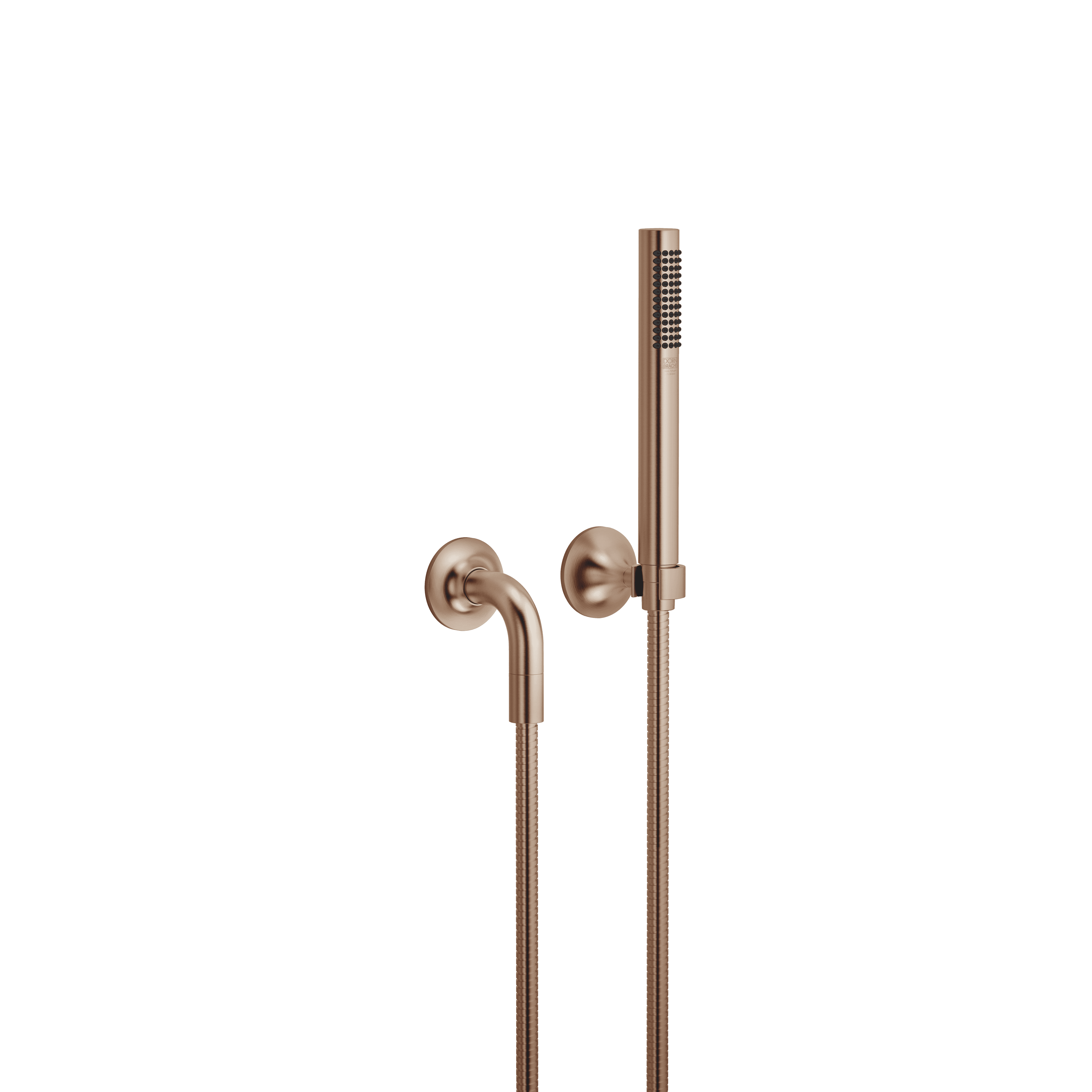 VAIA Hand shower set with individual rosettes in Brushed Bronze (PVD)