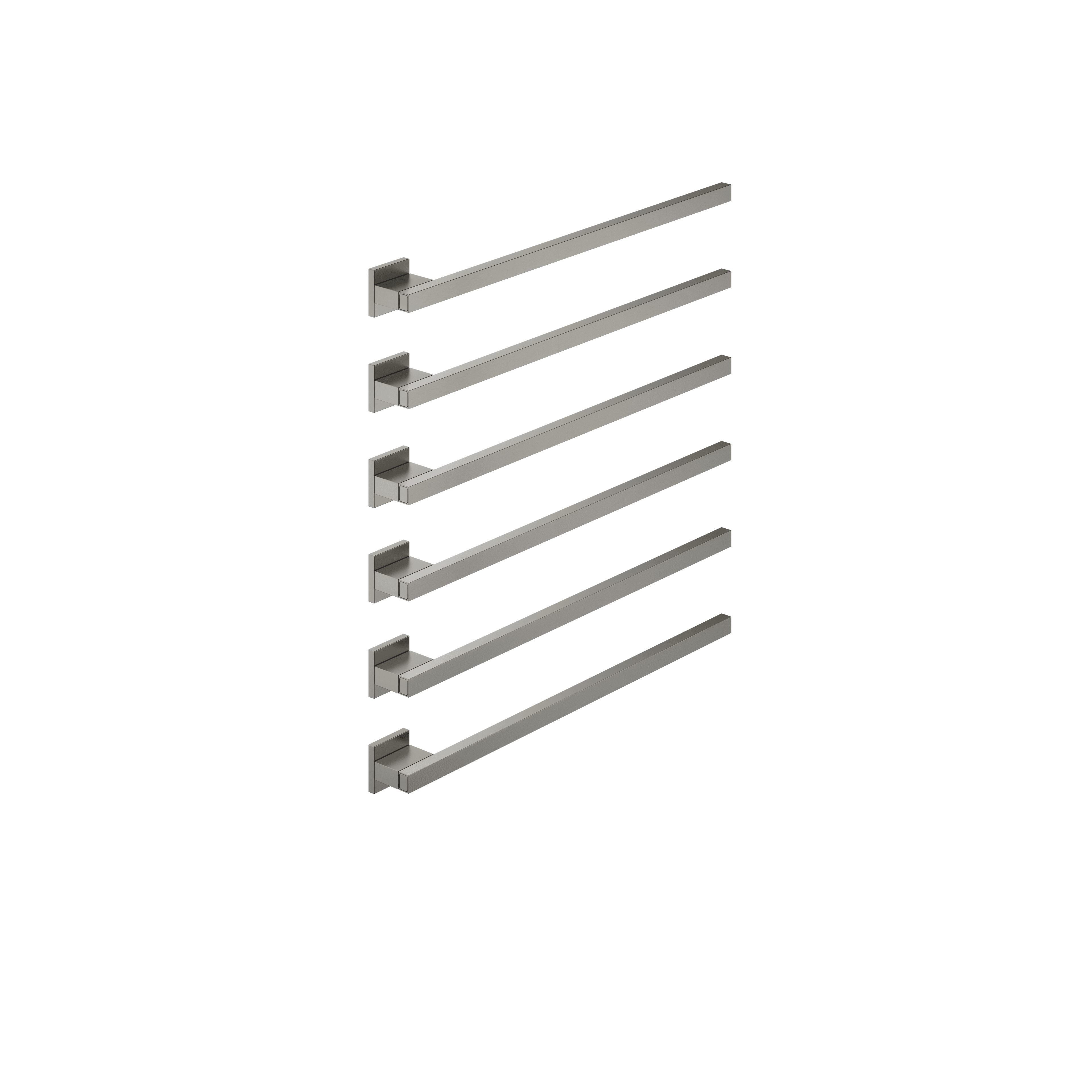 Towel warmer , 6-fold , projection right , without control element in Brushed Dark Platinum