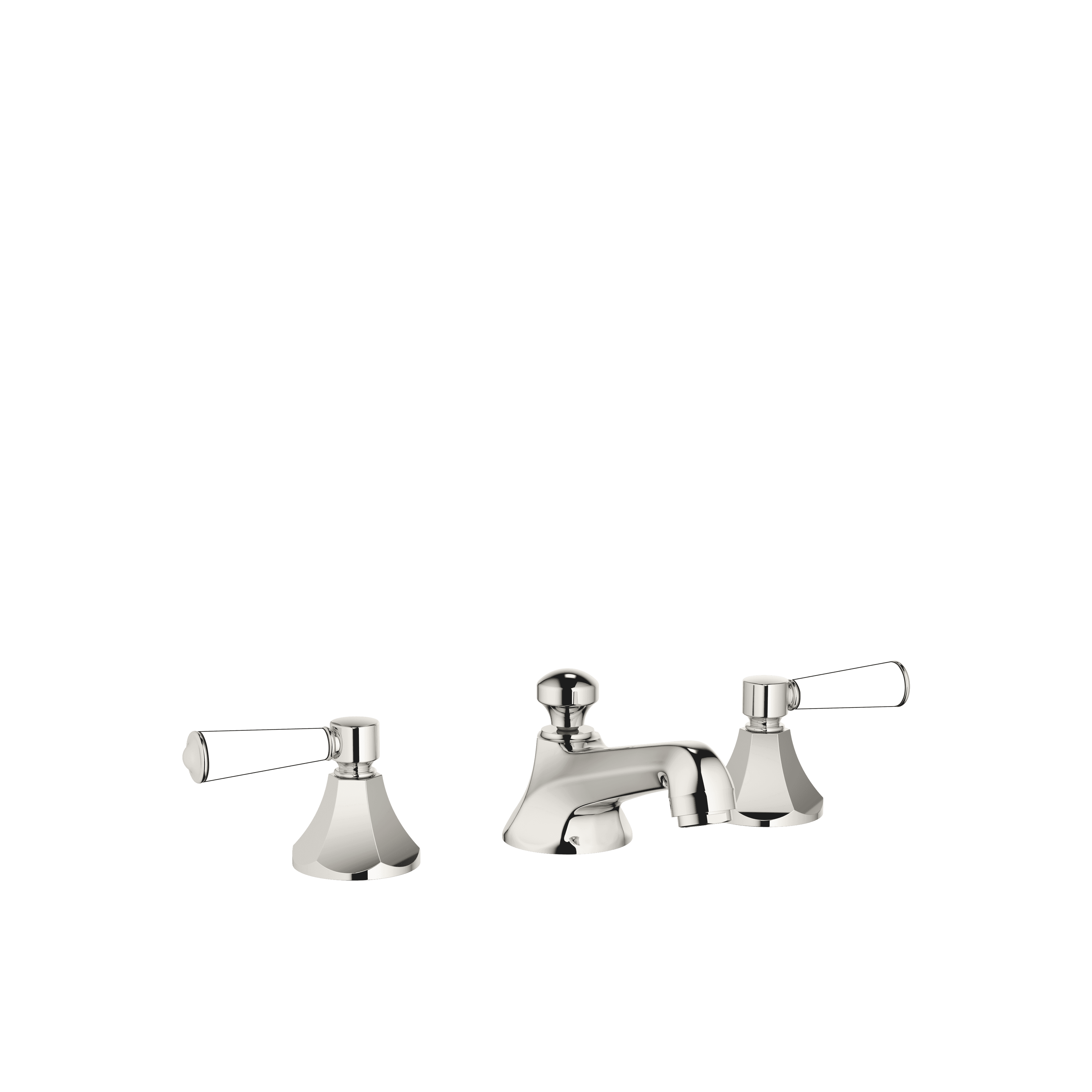 MADISON Three-hole basin mixer with pop-up waste in Platinum