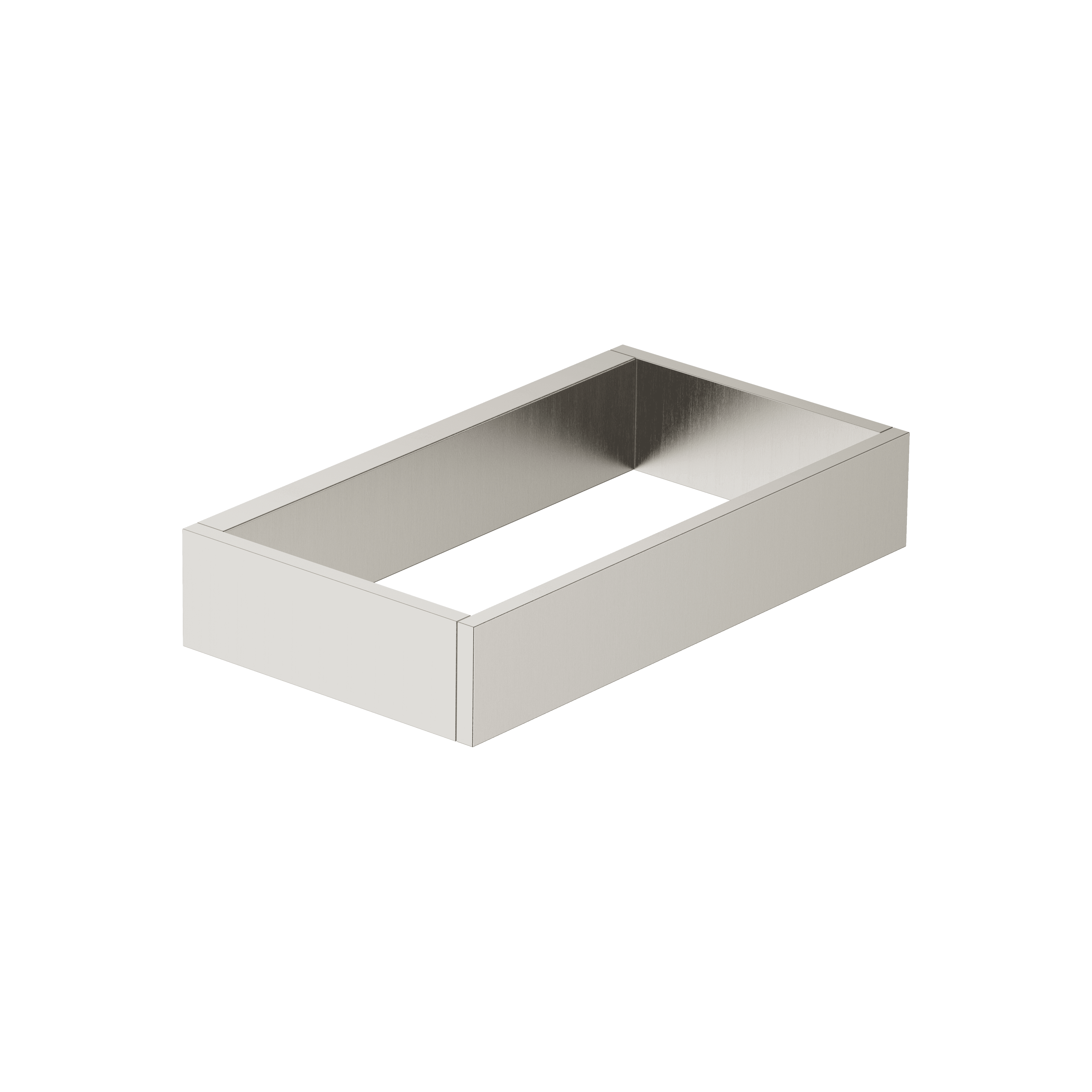 Towel ring angular in Brushed Platinum