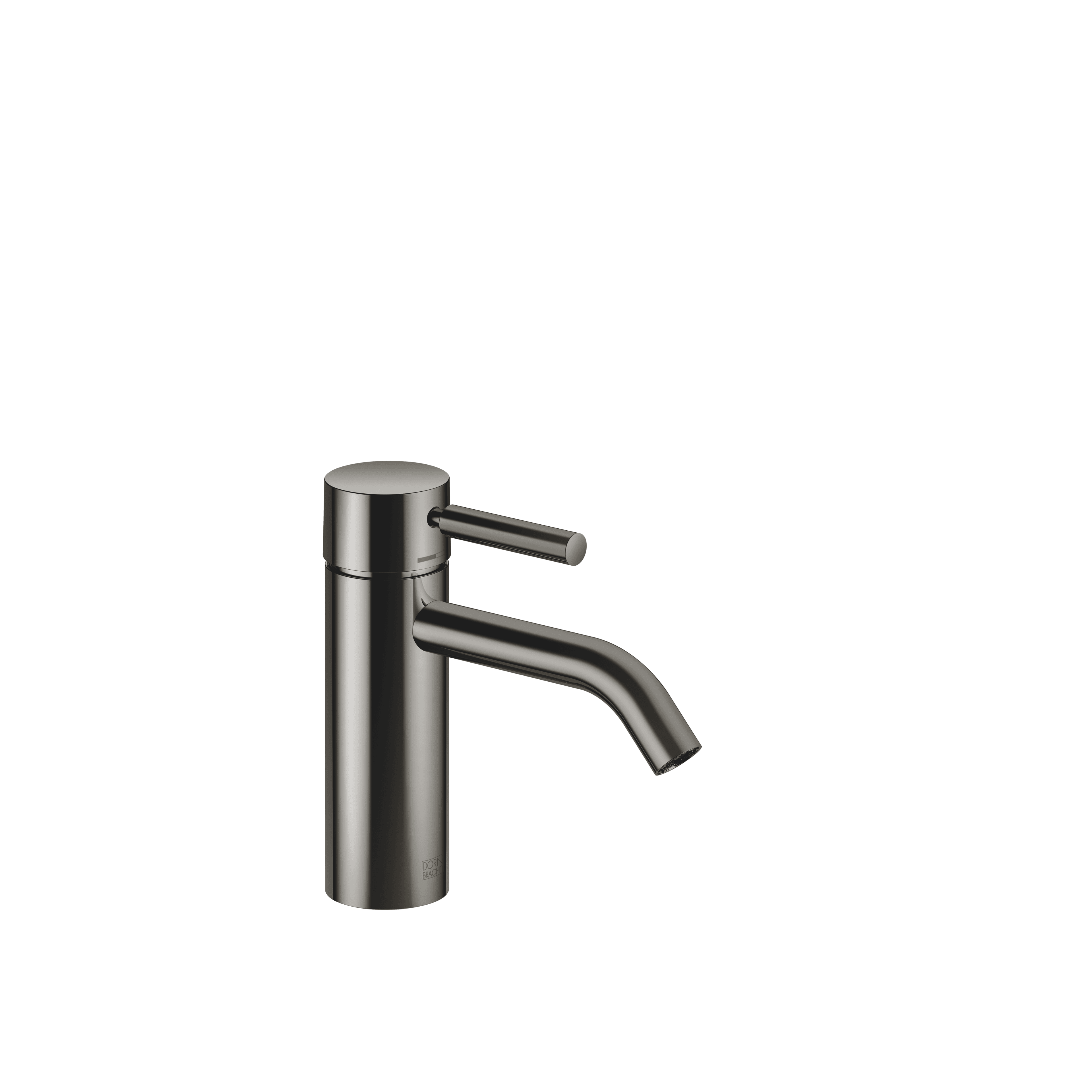 META Single-lever basin mixer without pop-up waste in Dark Chrome
