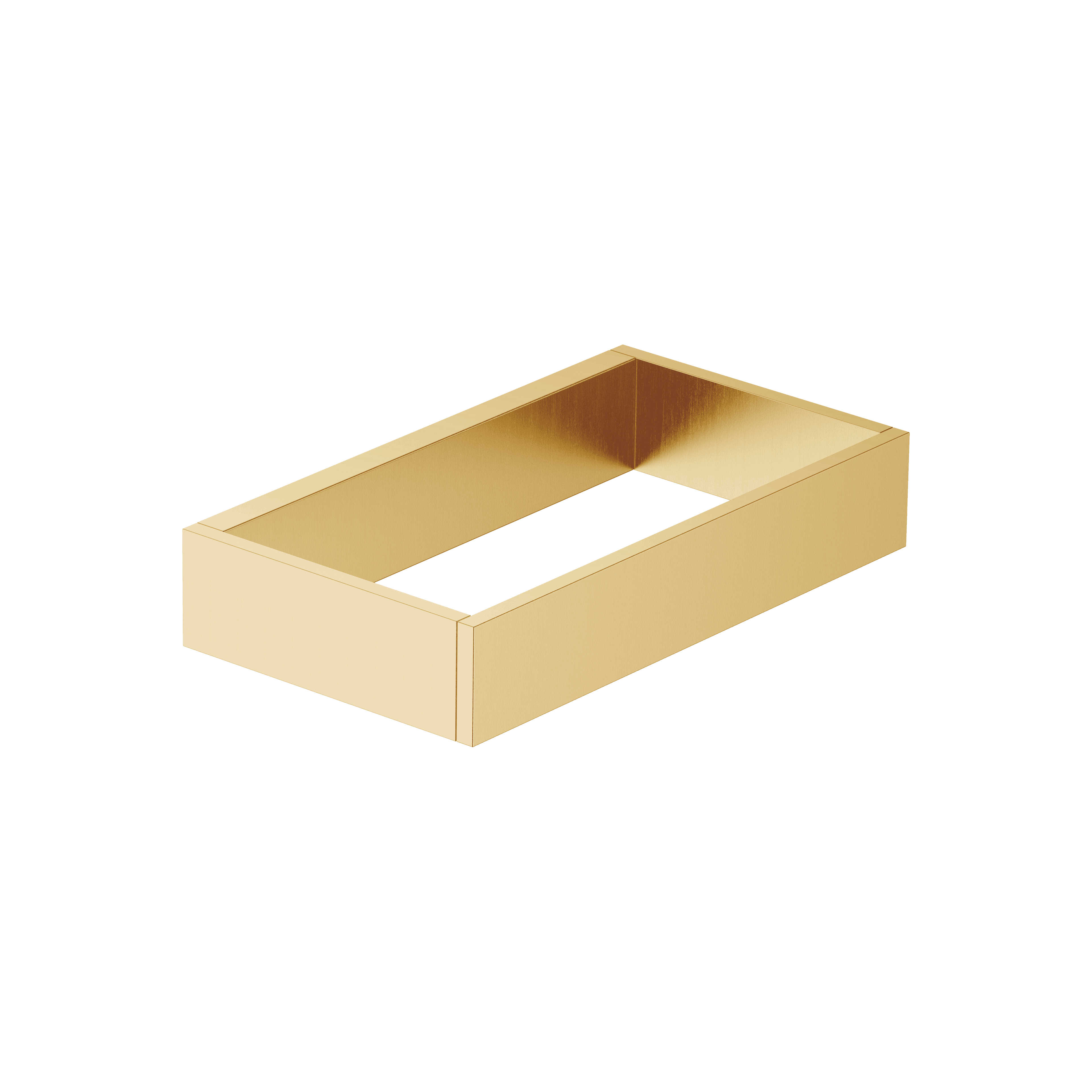 Towel ring angular in Brushed Durabrass (23kt Gold)