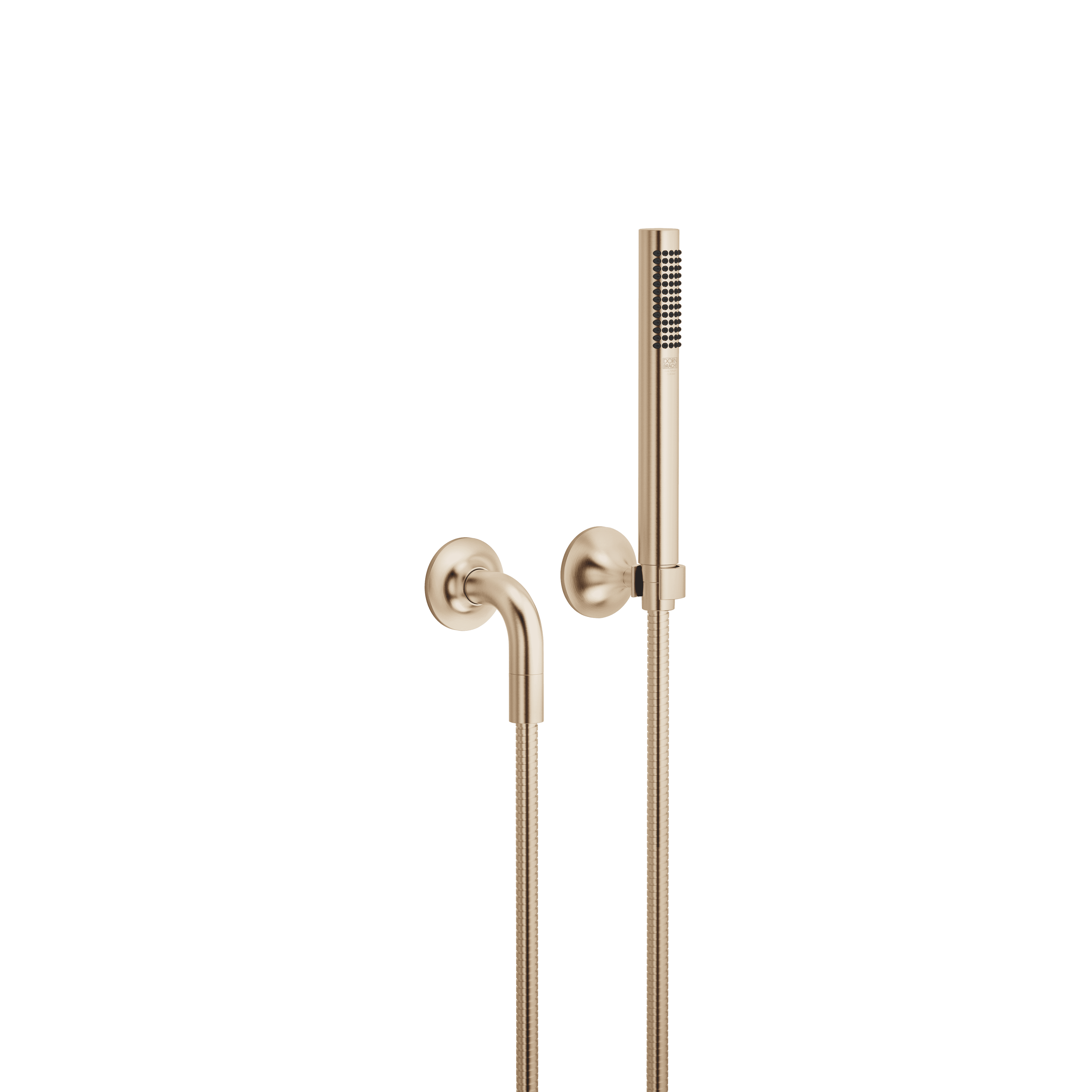 VAIA Hand shower set with individual rosettes FlowReduce in Brushed Champagne (22kt Gold)