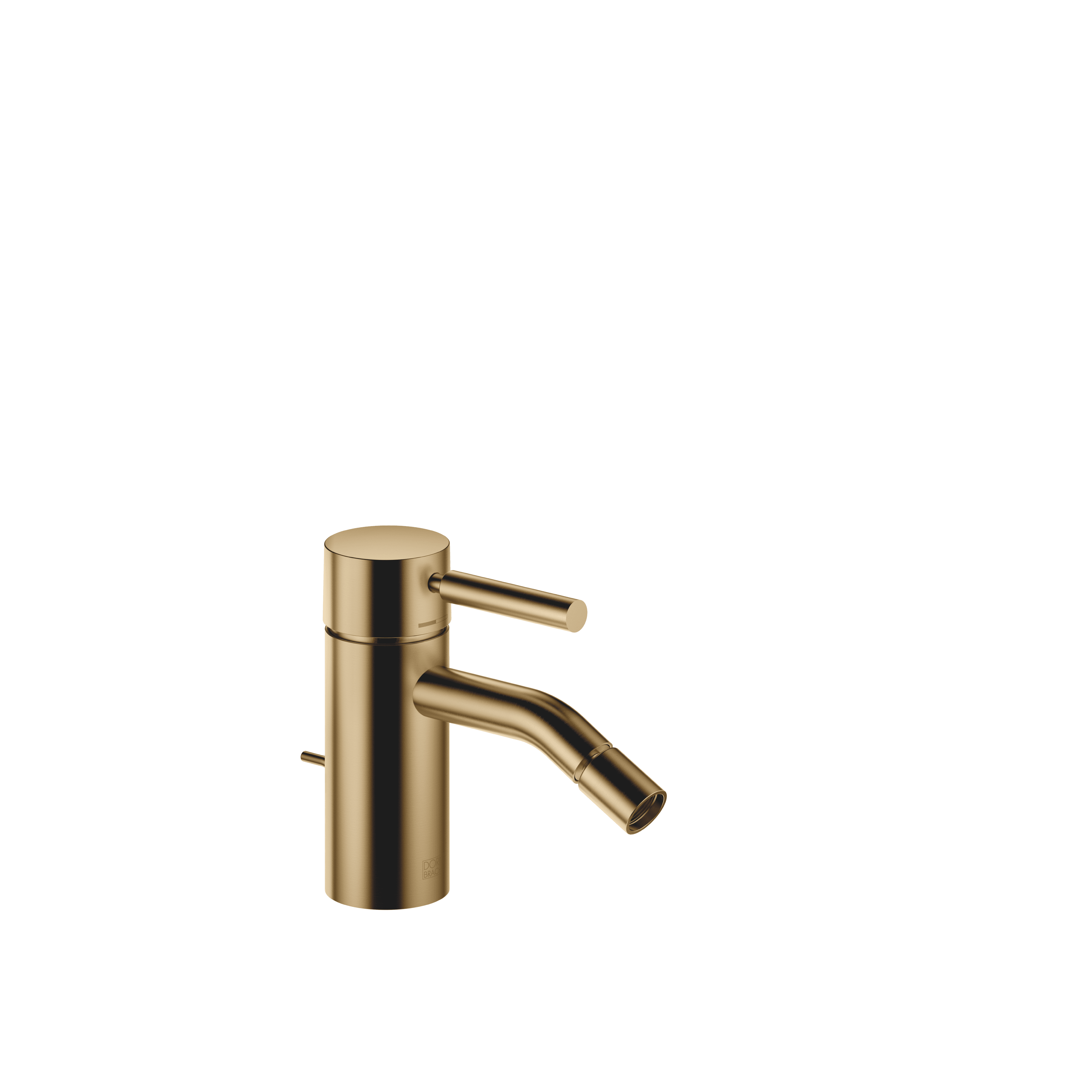 META Single-lever bidet mixer with pop-up waste in Brushed Dark Brass (PVD)