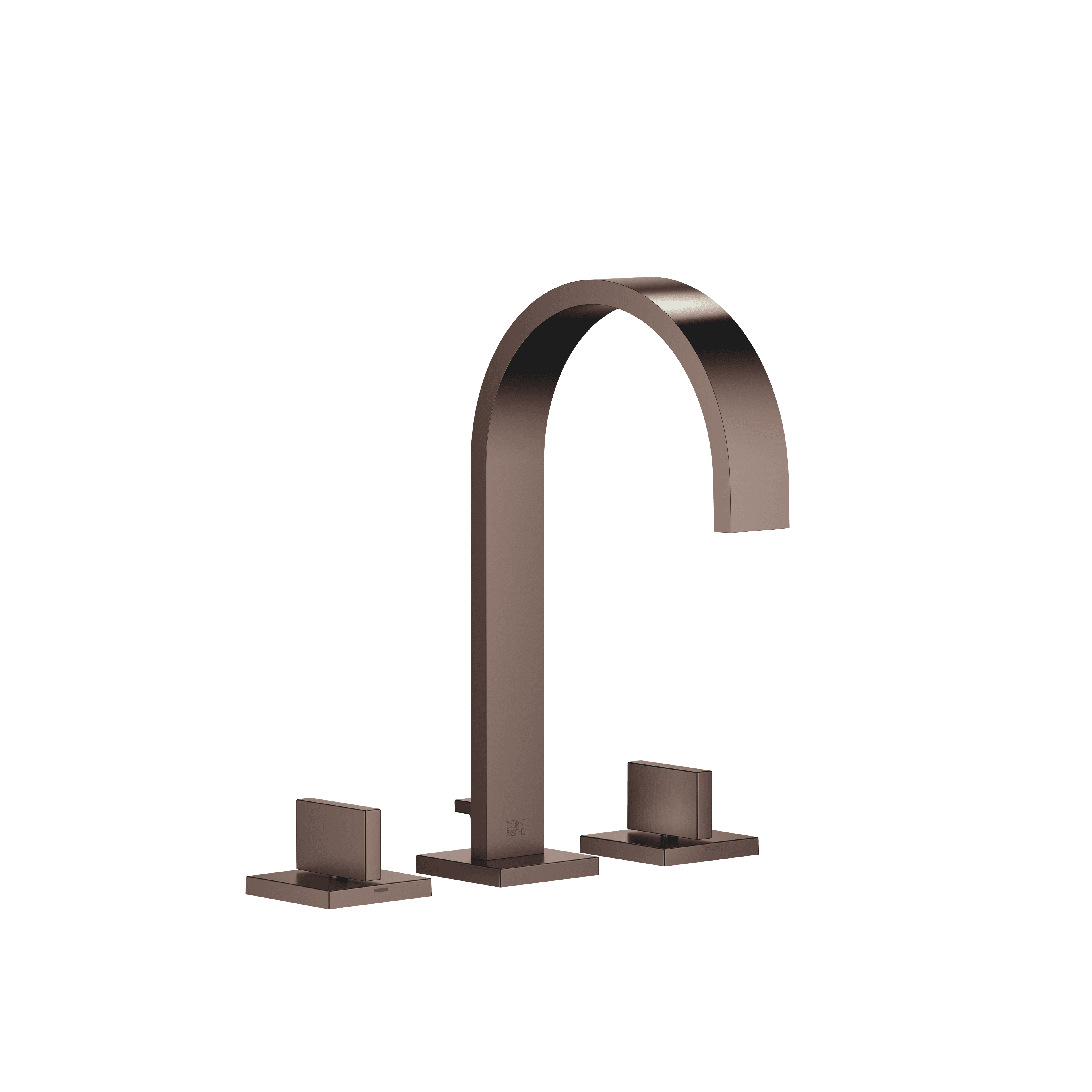 MEM Three-hole basin mixer with pop-up waste in Brushed Dark Bronze (PVD)