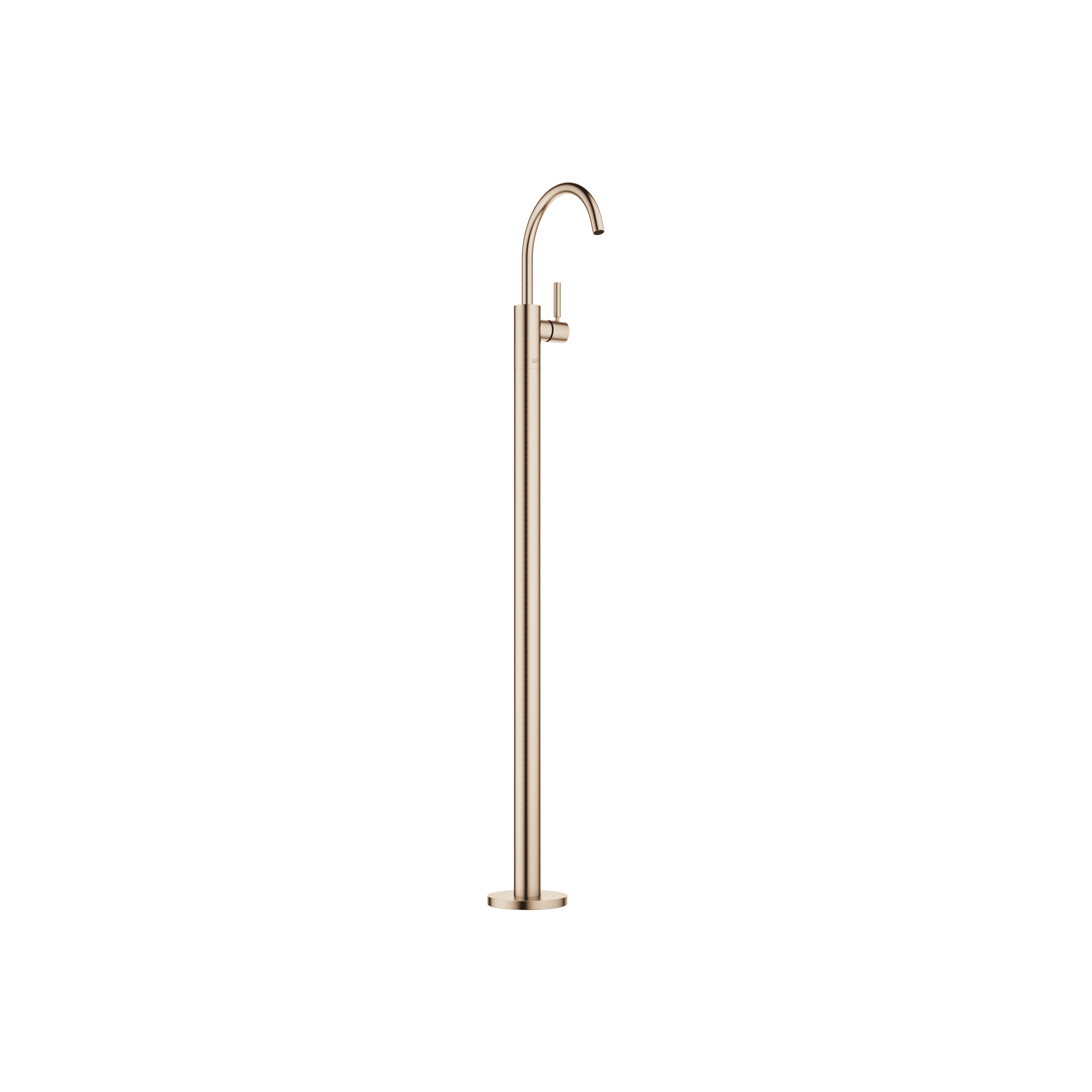 META Single-lever basin mixer with stand pipe without pop-up waste in Brushed Light Gold (PVD)