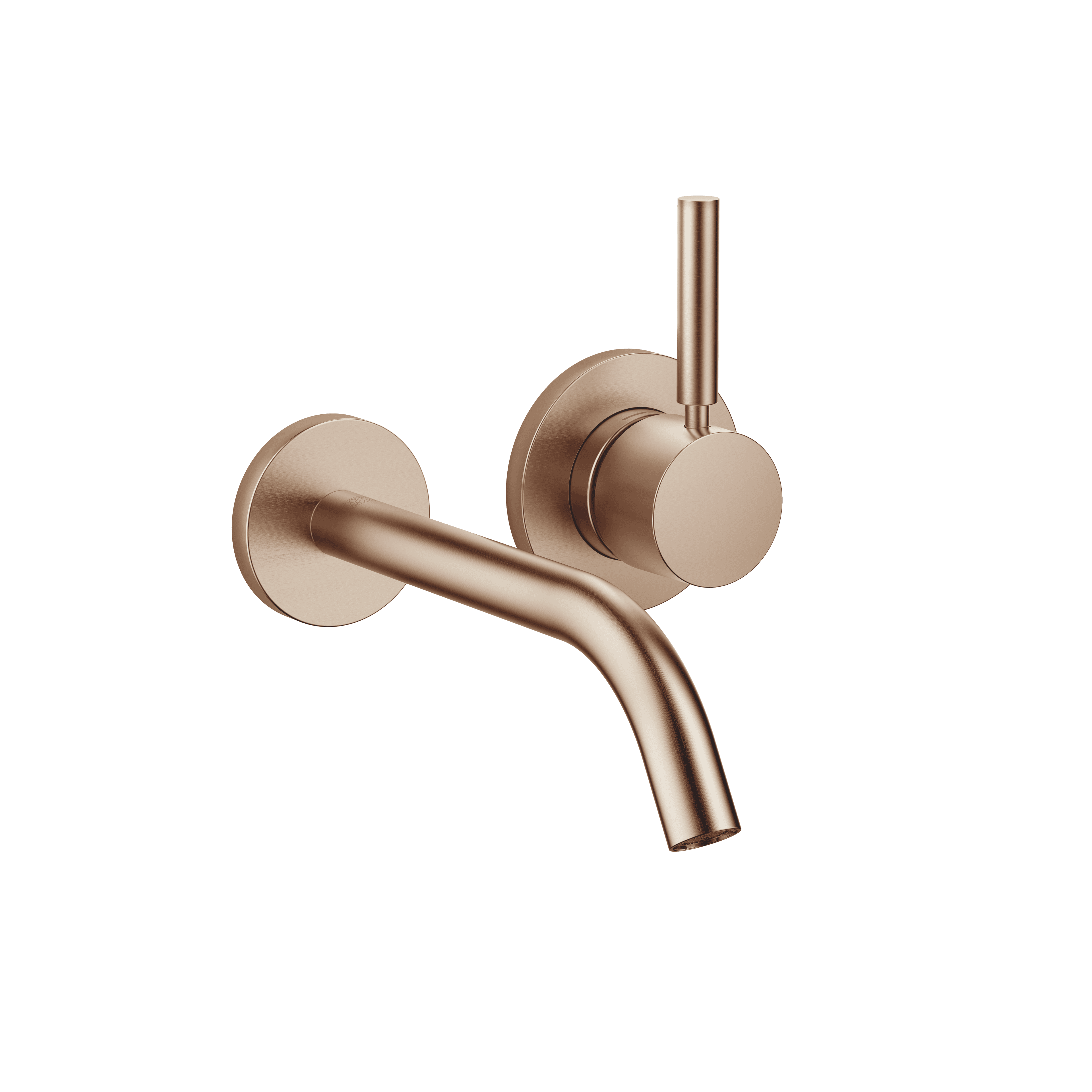 META Wall-mounted single-lever basin mixer without pop-up waste in Brushed Bronze (PVD)