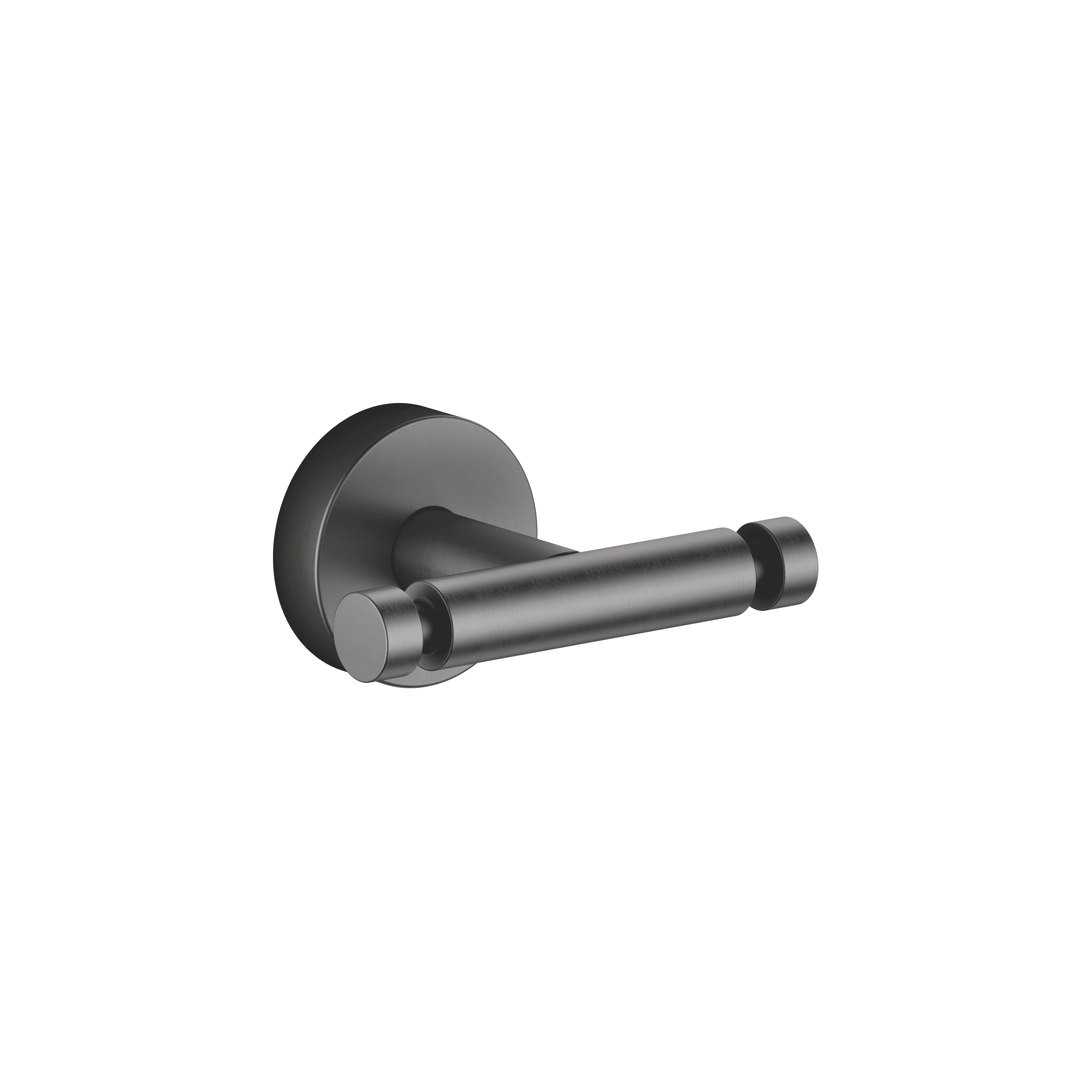 Hooks in two parts in Brushed Dark Platinum