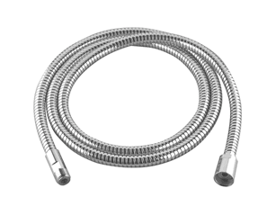 Metal shower hose extending 1/2" x 3/8" x 1250 mm in Brushed Chrome