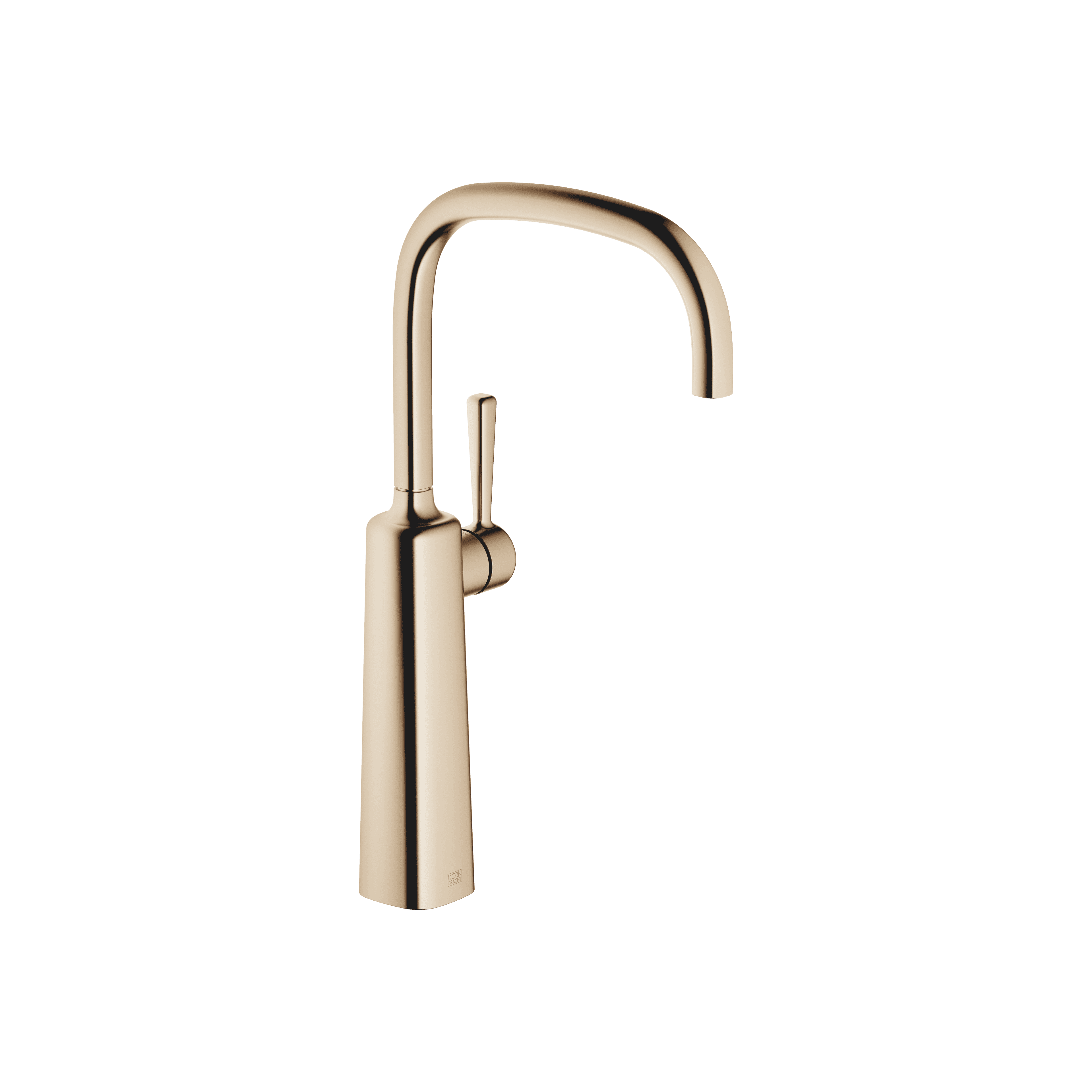 COYA Single-lever basin mixer with raised base without pop-up waste in Brushed Champagne (22kt Gold)