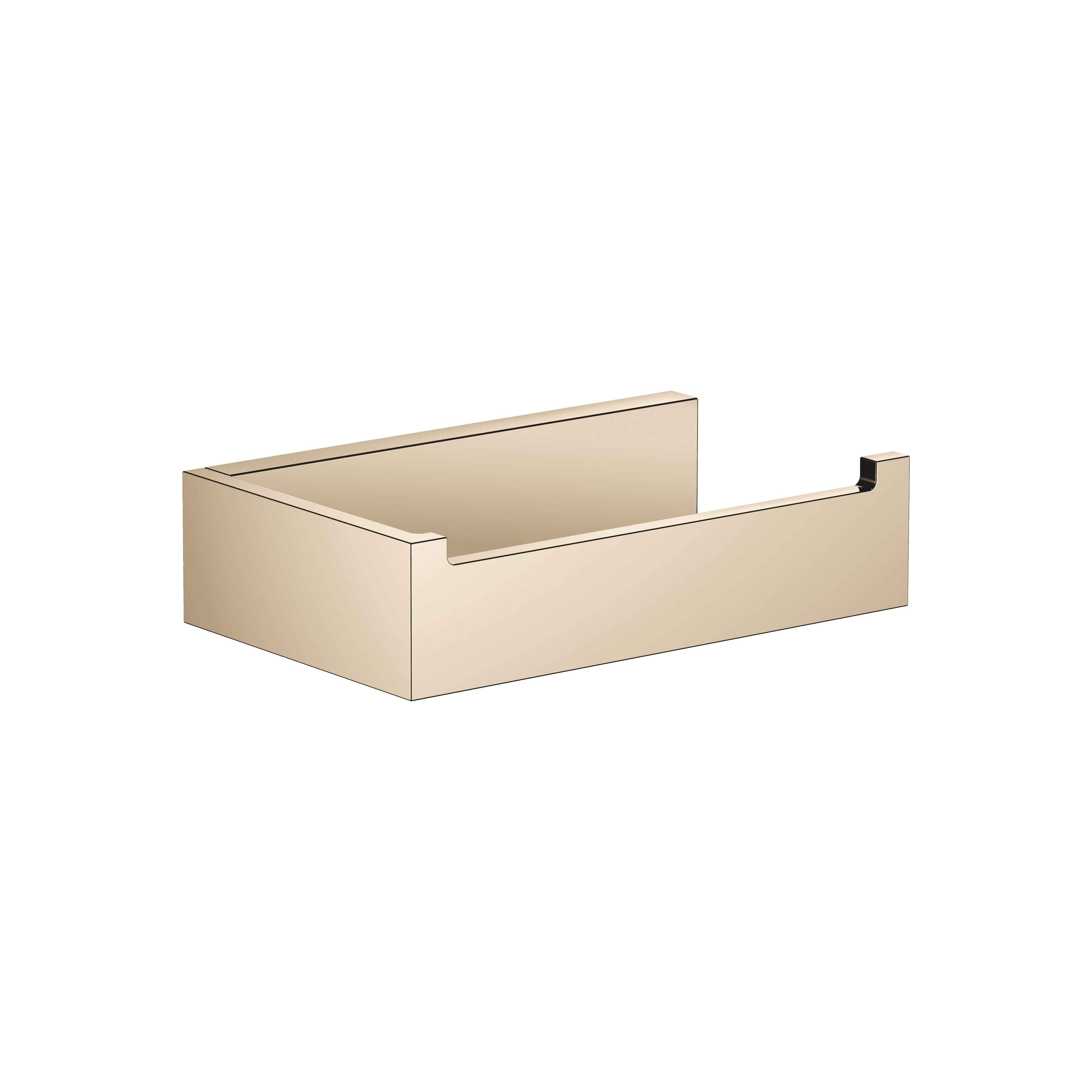Tissue holder without cover in Champagne (22kt Gold)