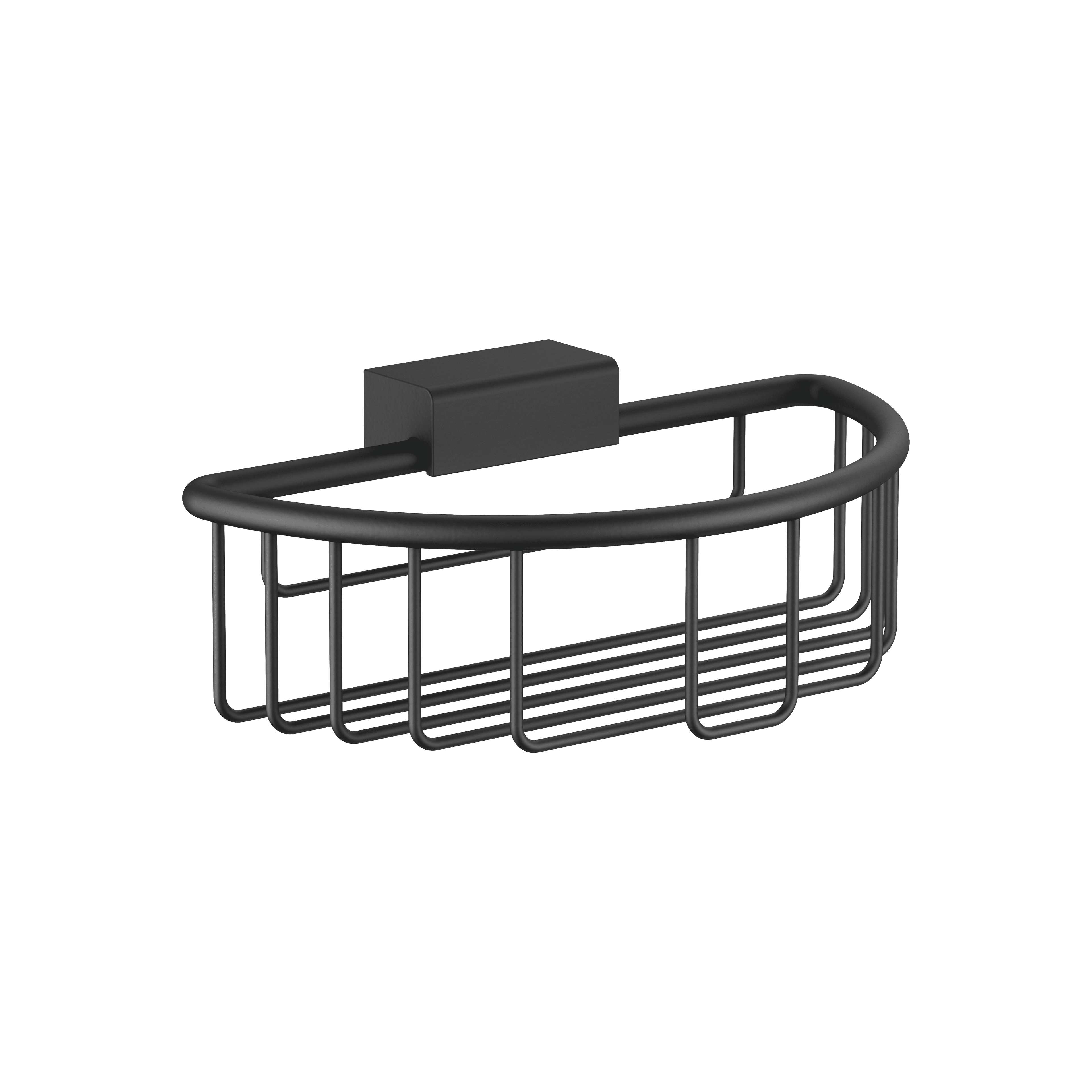 Shower basket for wall mounting in Matte Black