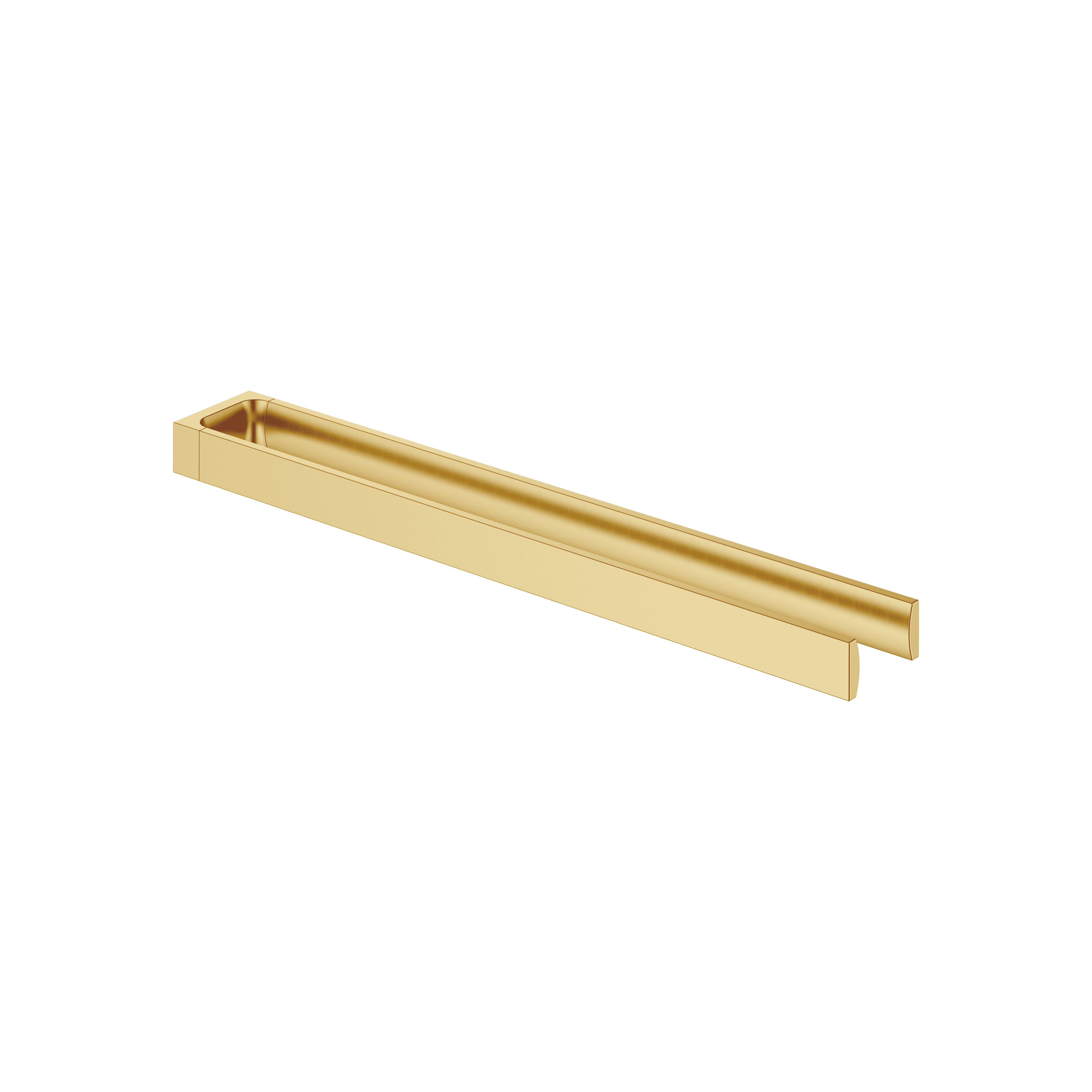 Towel bar in two parts non-swivel in Brushed Gold (PVD)