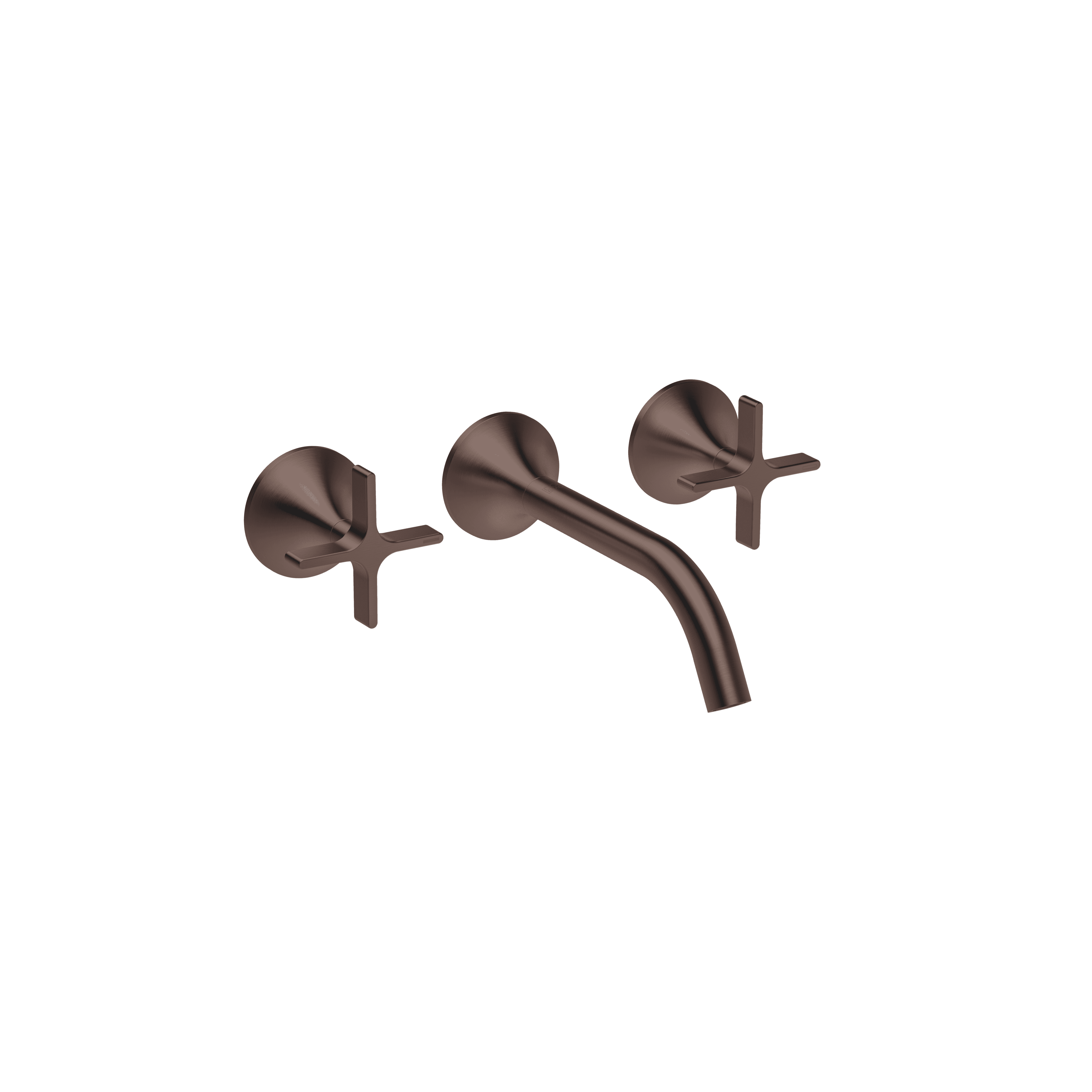 VAIA Wall-mounted basin mixer without pop-up waste in Brushed Dark Bronze (PVD)