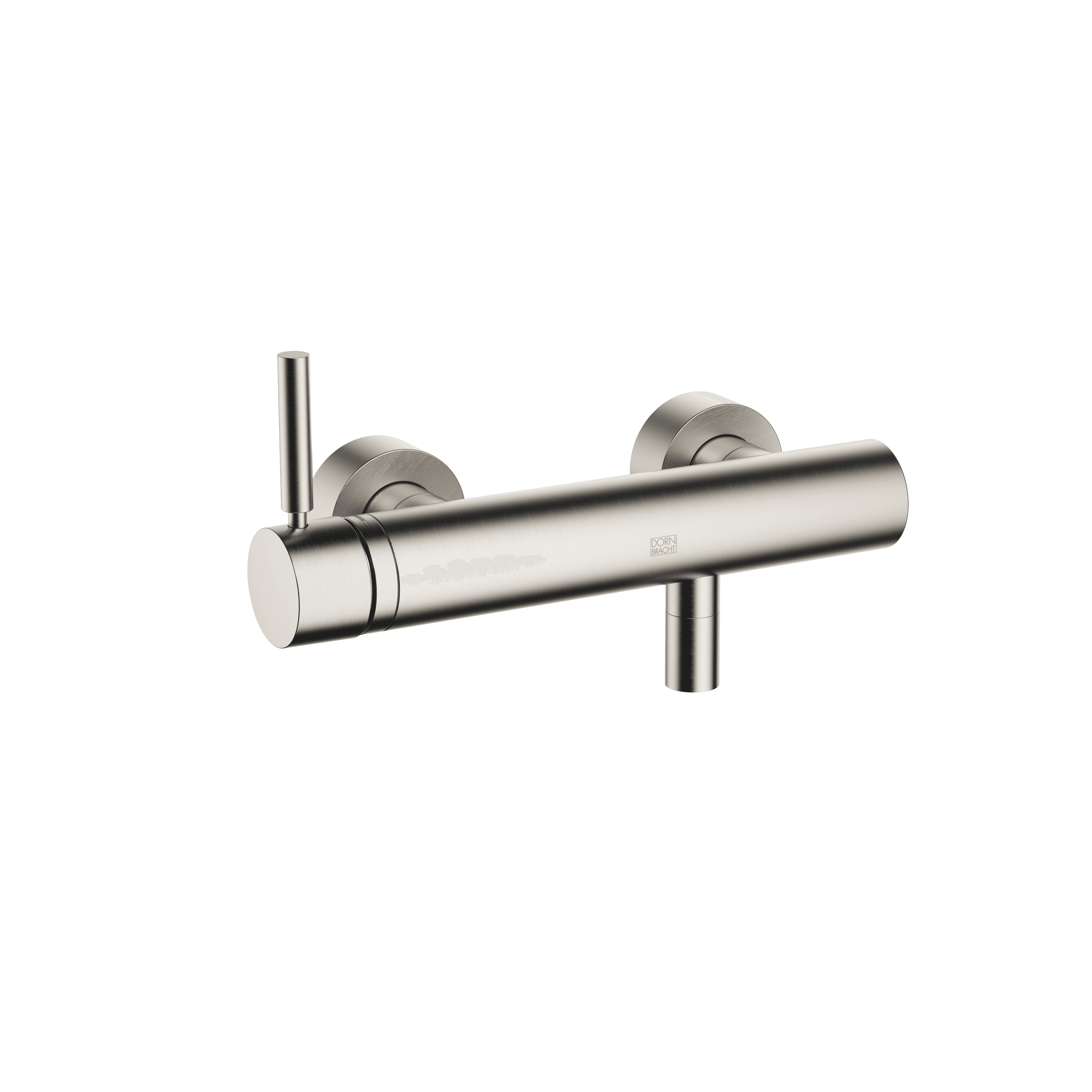 META Single-lever shower mixer for wall mounting in Brushed Platinum