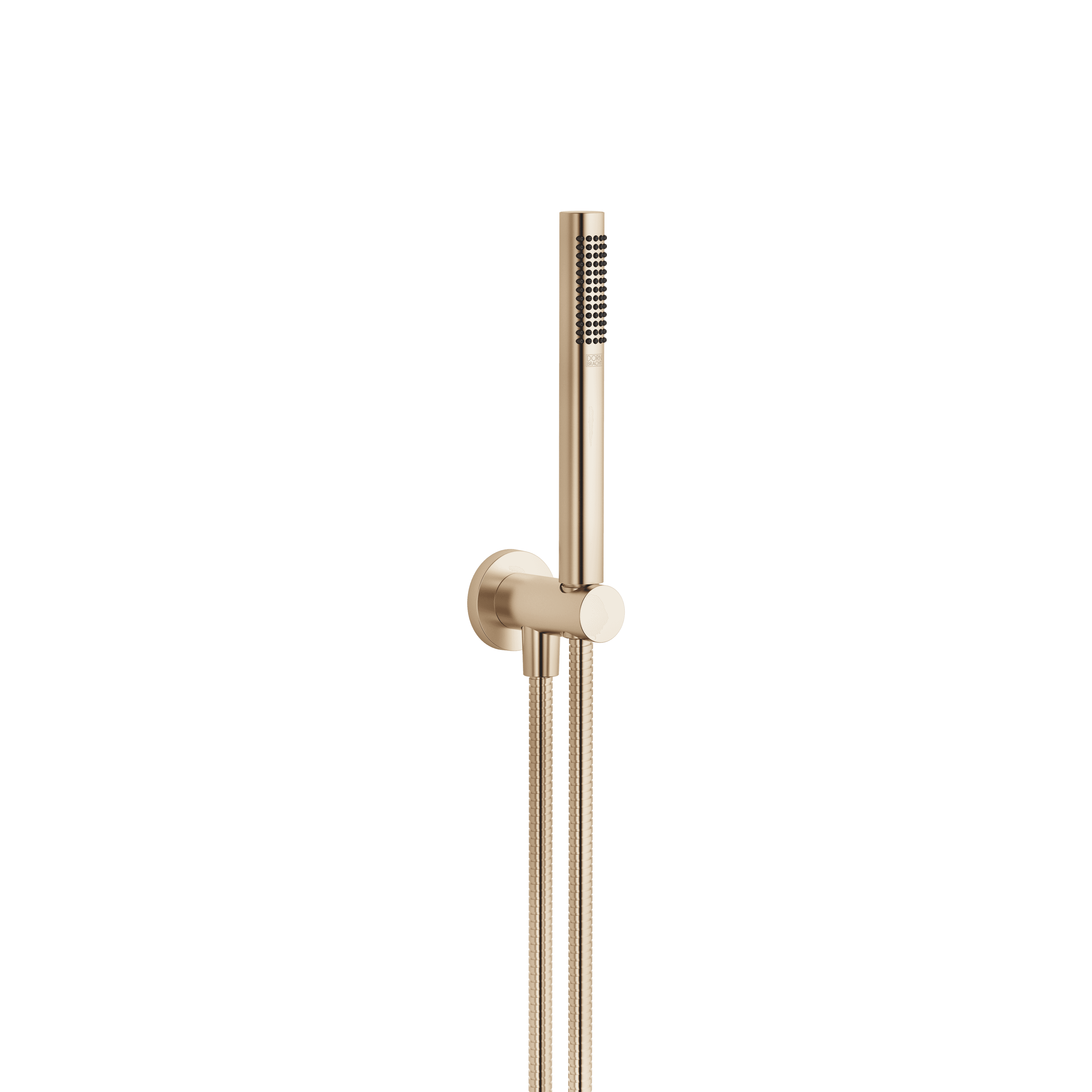 Hand shower set with integrated shower holder FlowReduce in Brushed Light Gold (PVD)
